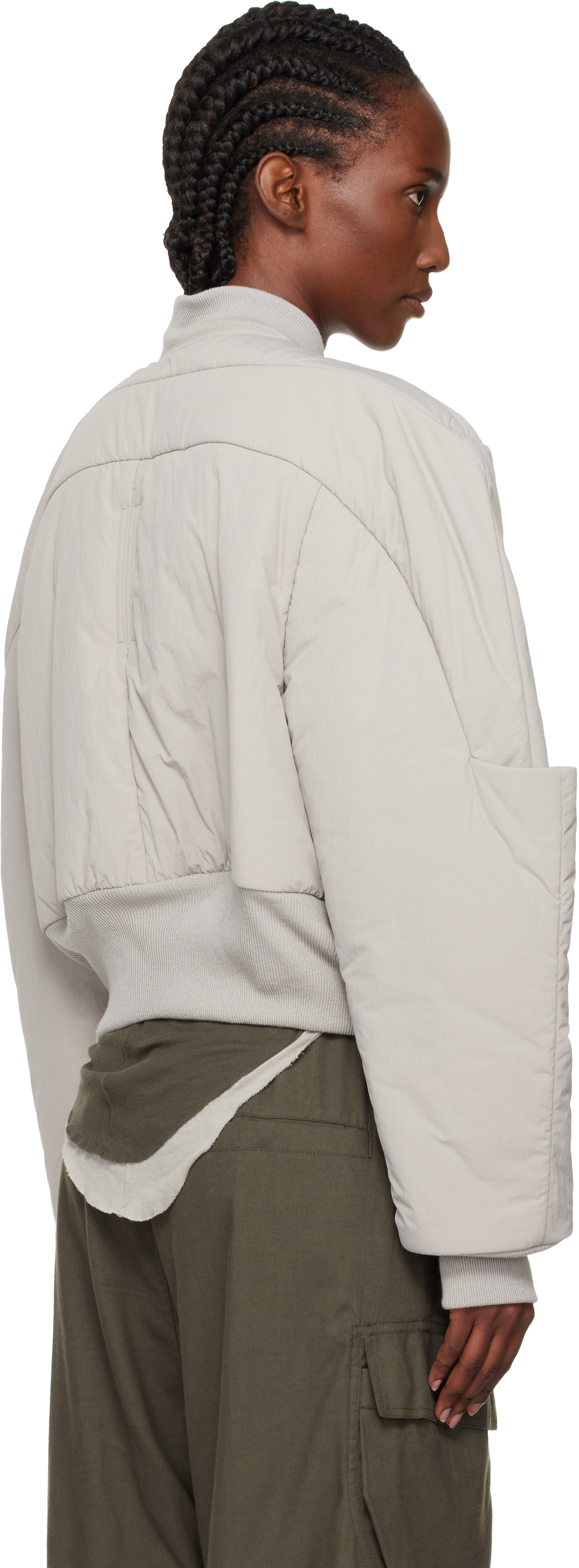 Rick Owens: Off-White Concordians Girdered Cropped Bomber Down