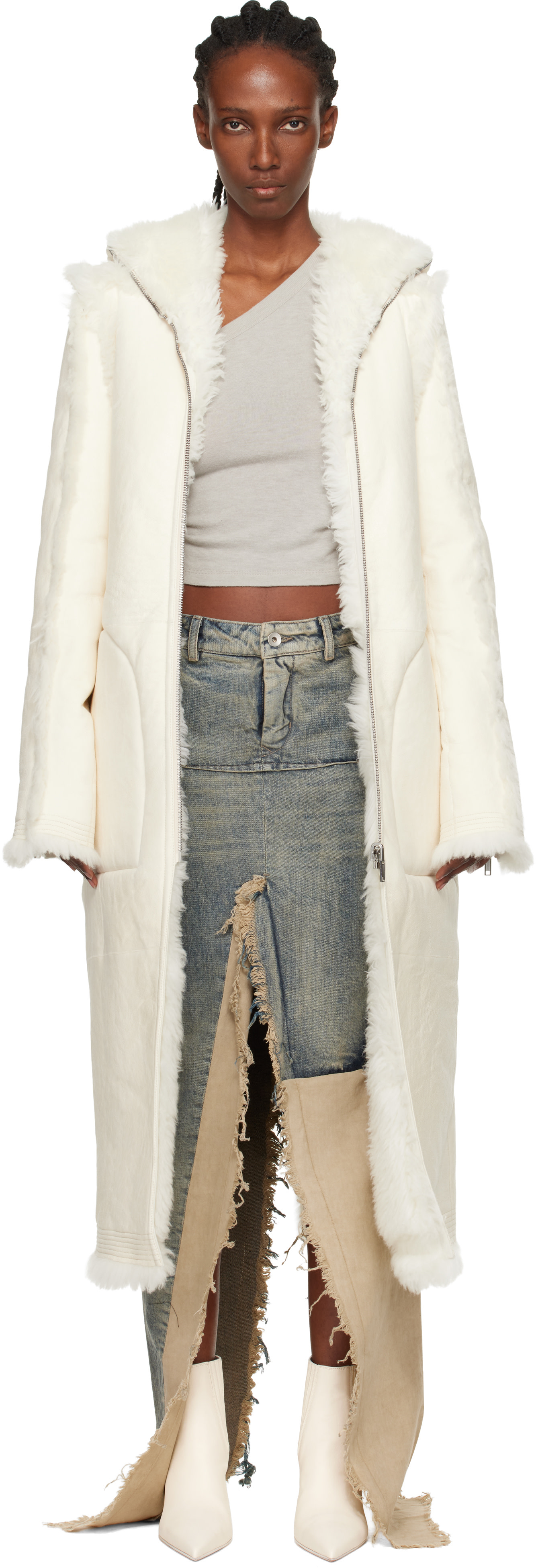 Lita❤栀クチナシ　Rick Owens KLAUS COAT リック Rick Owens: Off-White Concordians Klaus Reversible Shearling Coat