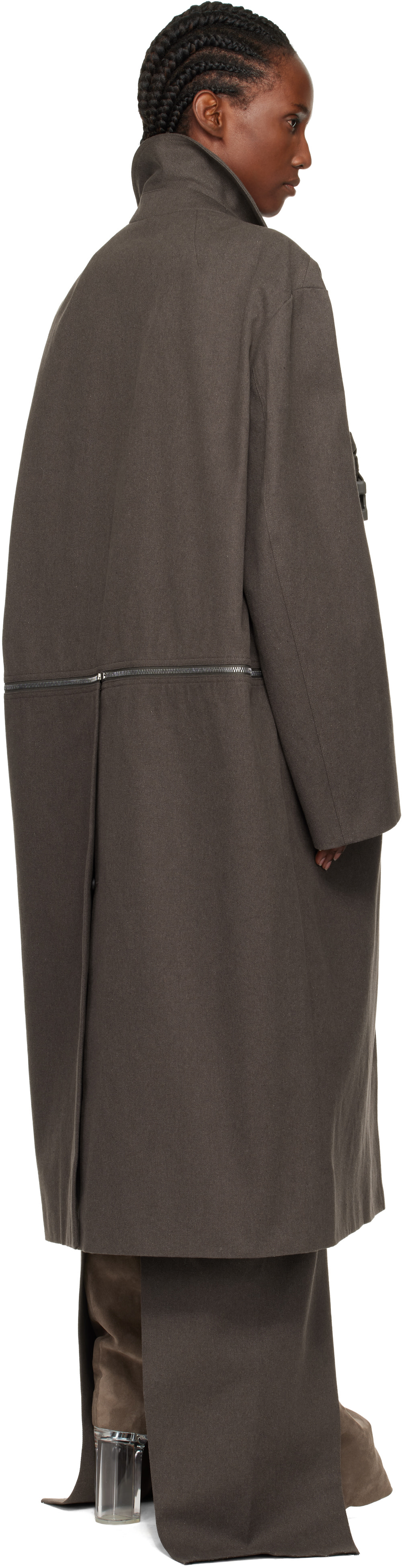 Rick Owens: グレー Concordians Runway Blixa Jumbo マックコート