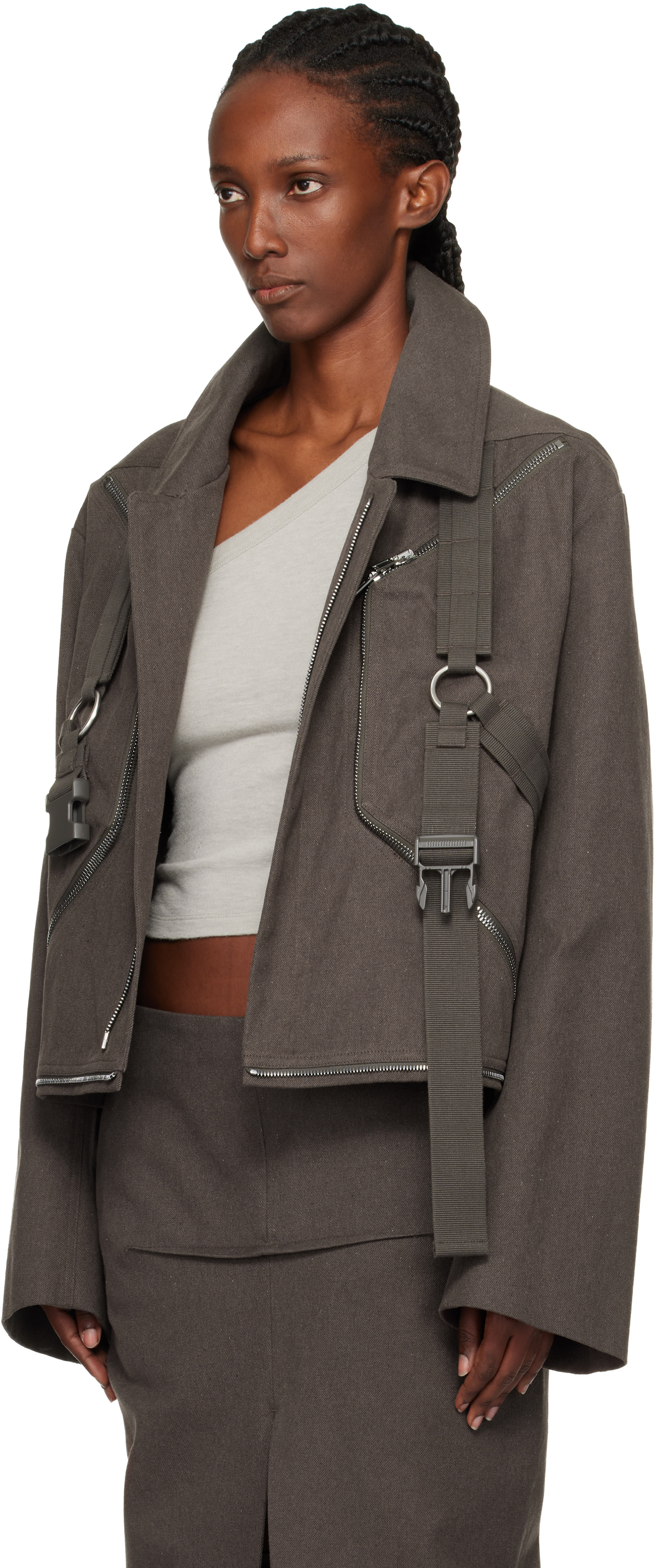 16SS　Rick Owens リックオウエンス ★ ボストンバッグ Rick Owens: Gray Concordians Runway Blixa Jumbo Mac Coat | SSENSE