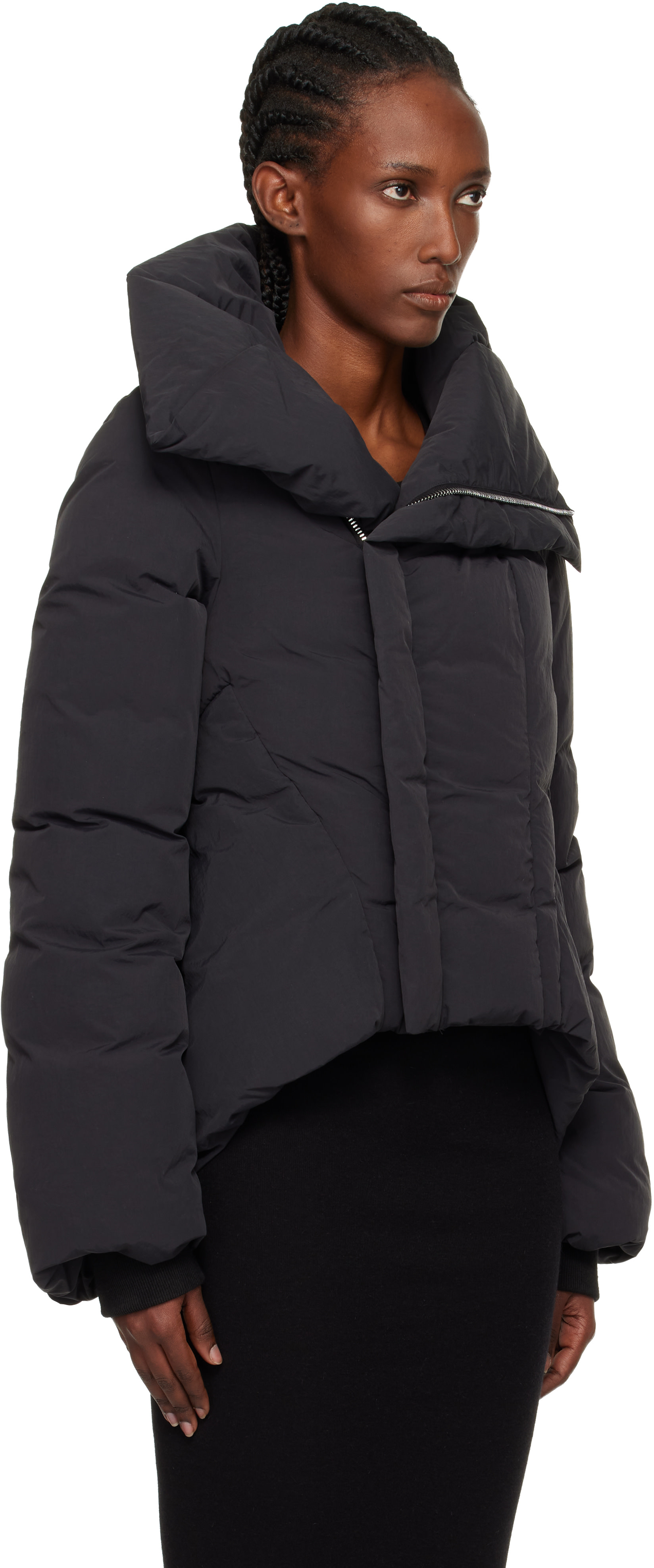 Rick Owens: Black Concordians Naska Duvet Down Jacket | SSENSE Canada