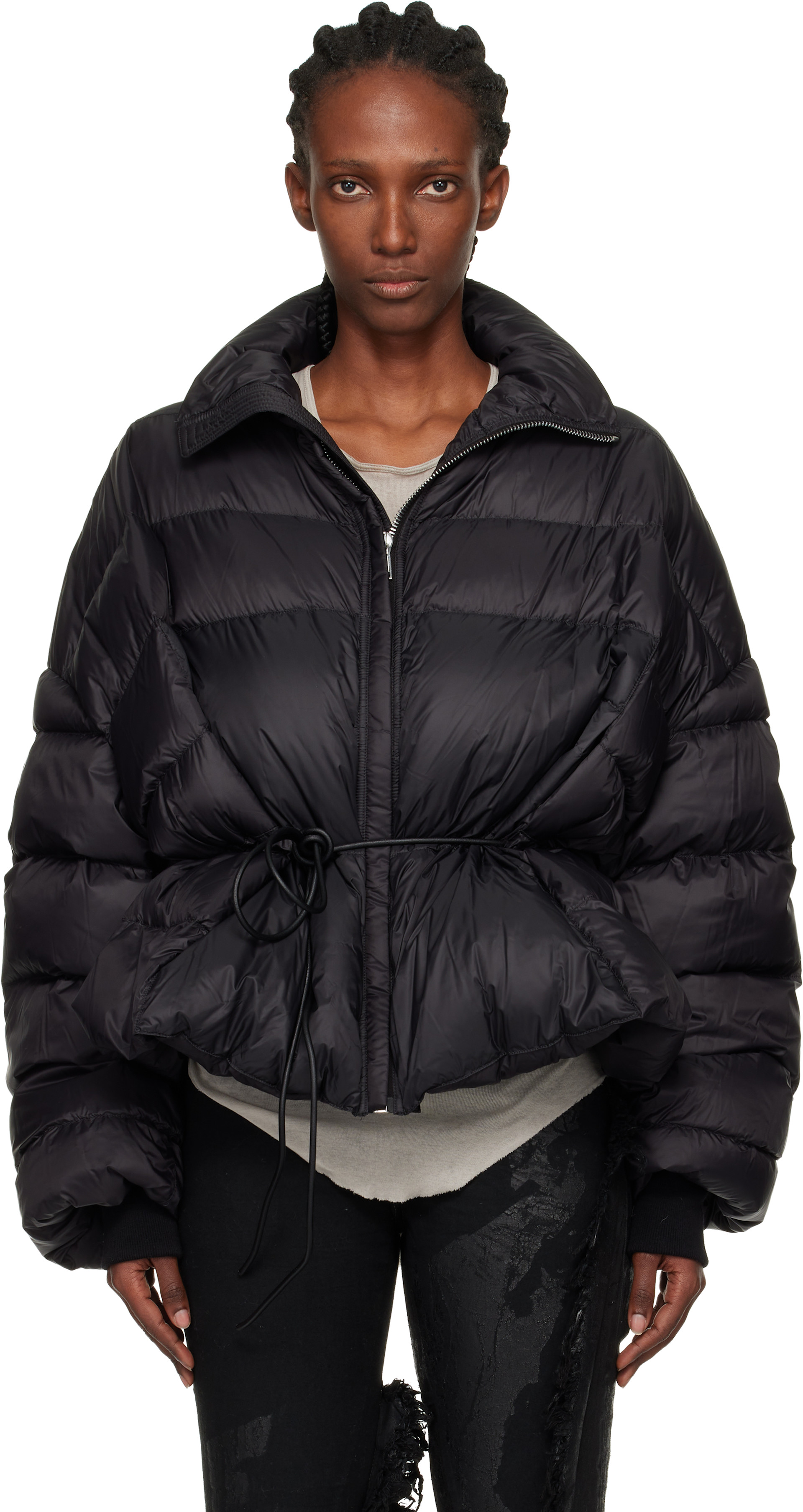 Rick Owens: Black Concordians Sail Down Jacket | SSENSE
