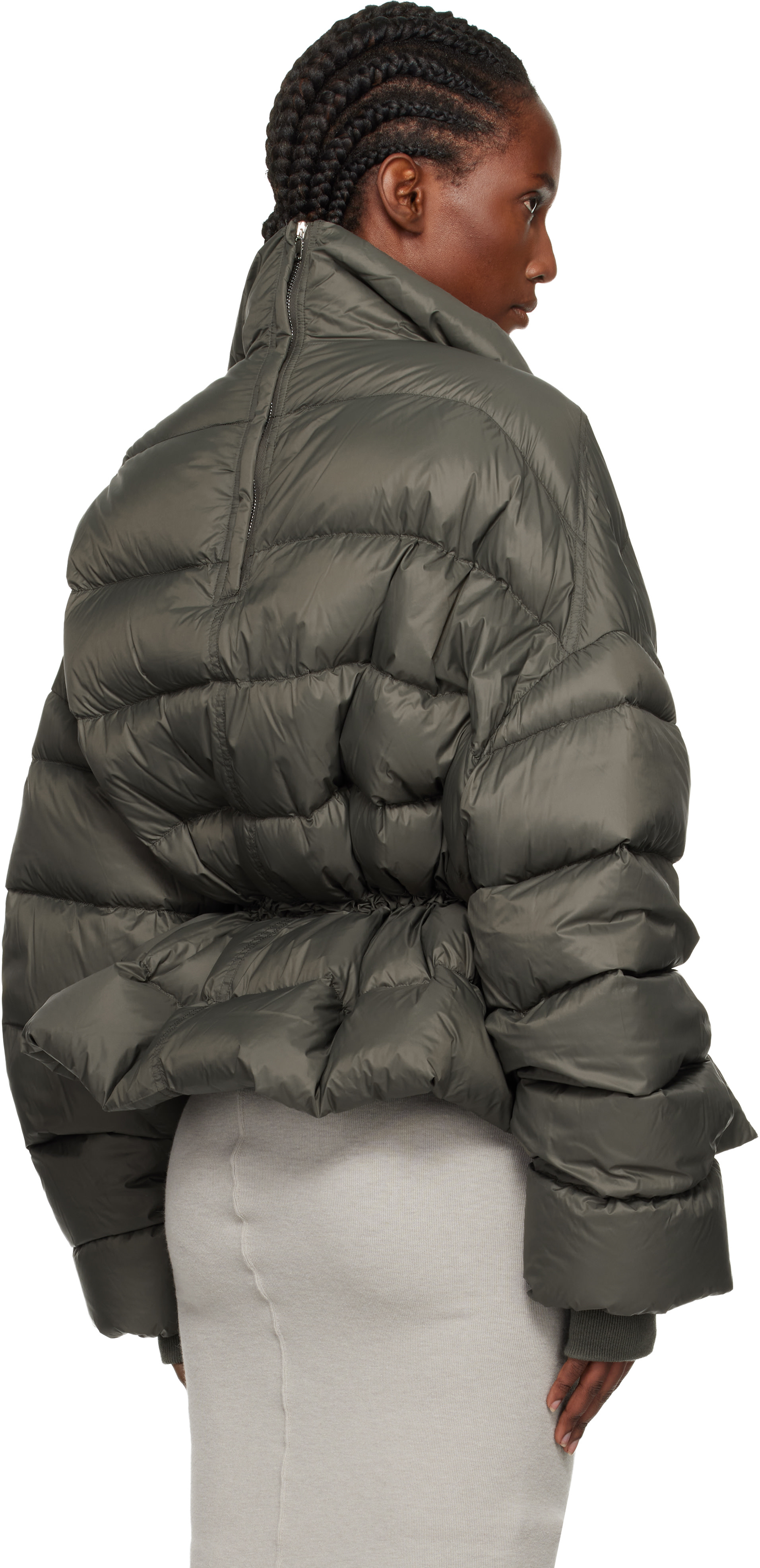 Rick Owens: Gray Concordians Sail Down Jacket | SSENSE