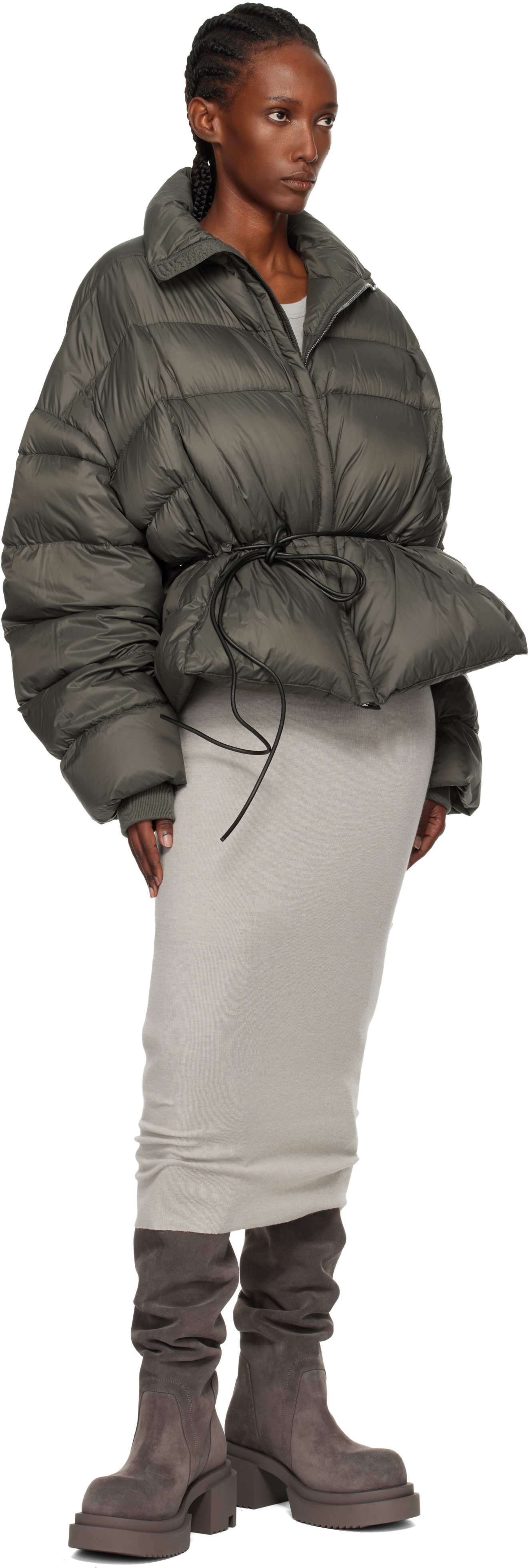 Rick Owens: Gray Concordians Sail Down Jacket | SSENSE