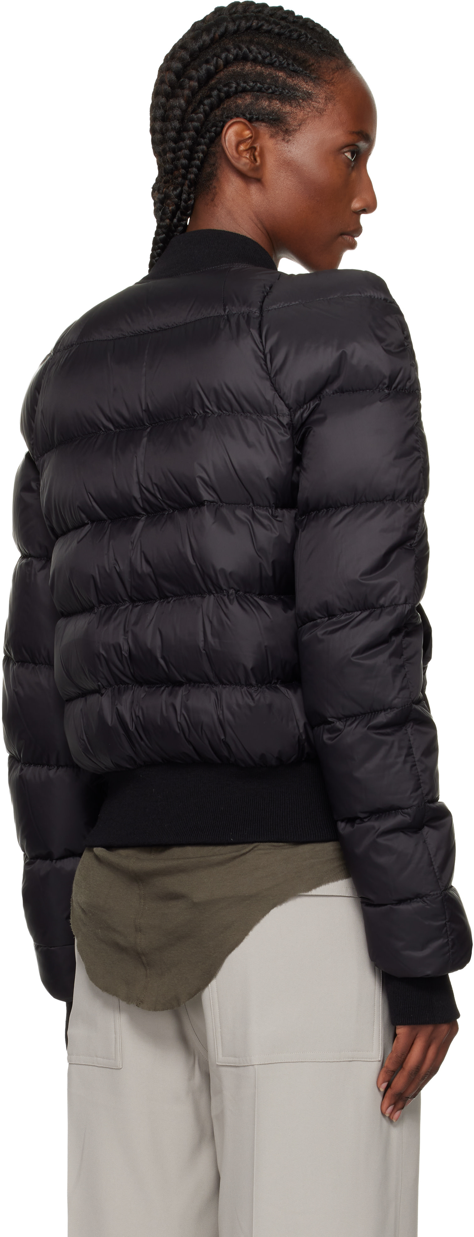 Rick Owens: Black Concordians Duvet Flight Down Jacket | SSENSE