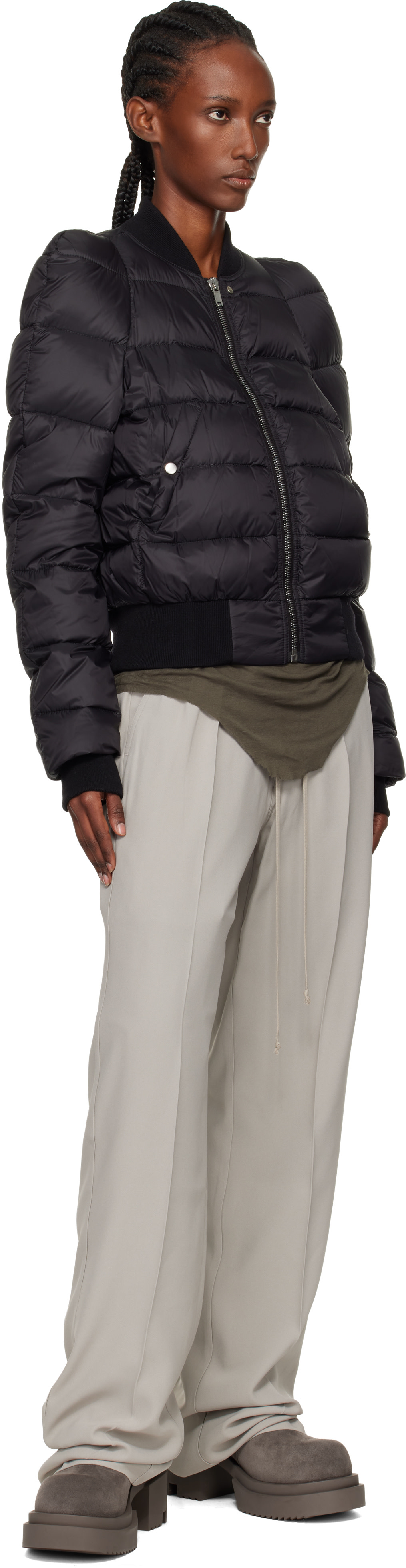 Rick Owens: Black Concordians Duvet Flight Down Jacket | SSENSE