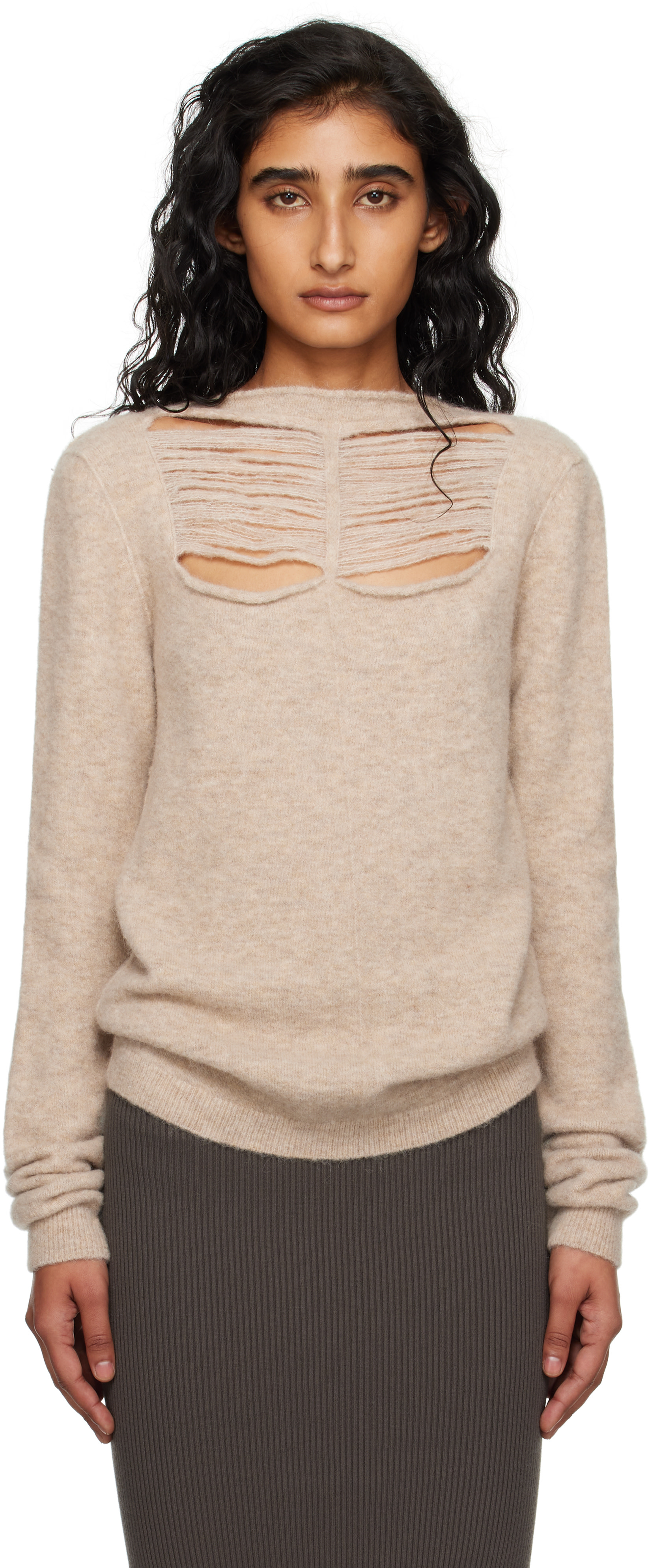 Rick Owens - Pull à manches longues gris - Concordians