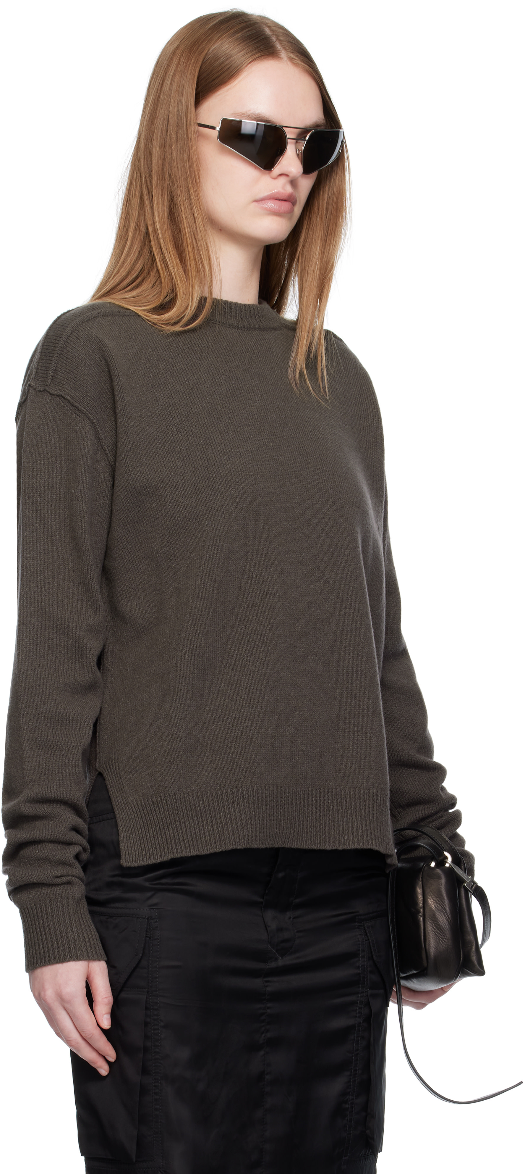 Rick Owens - Pull gris à col ras du cou - Concordians