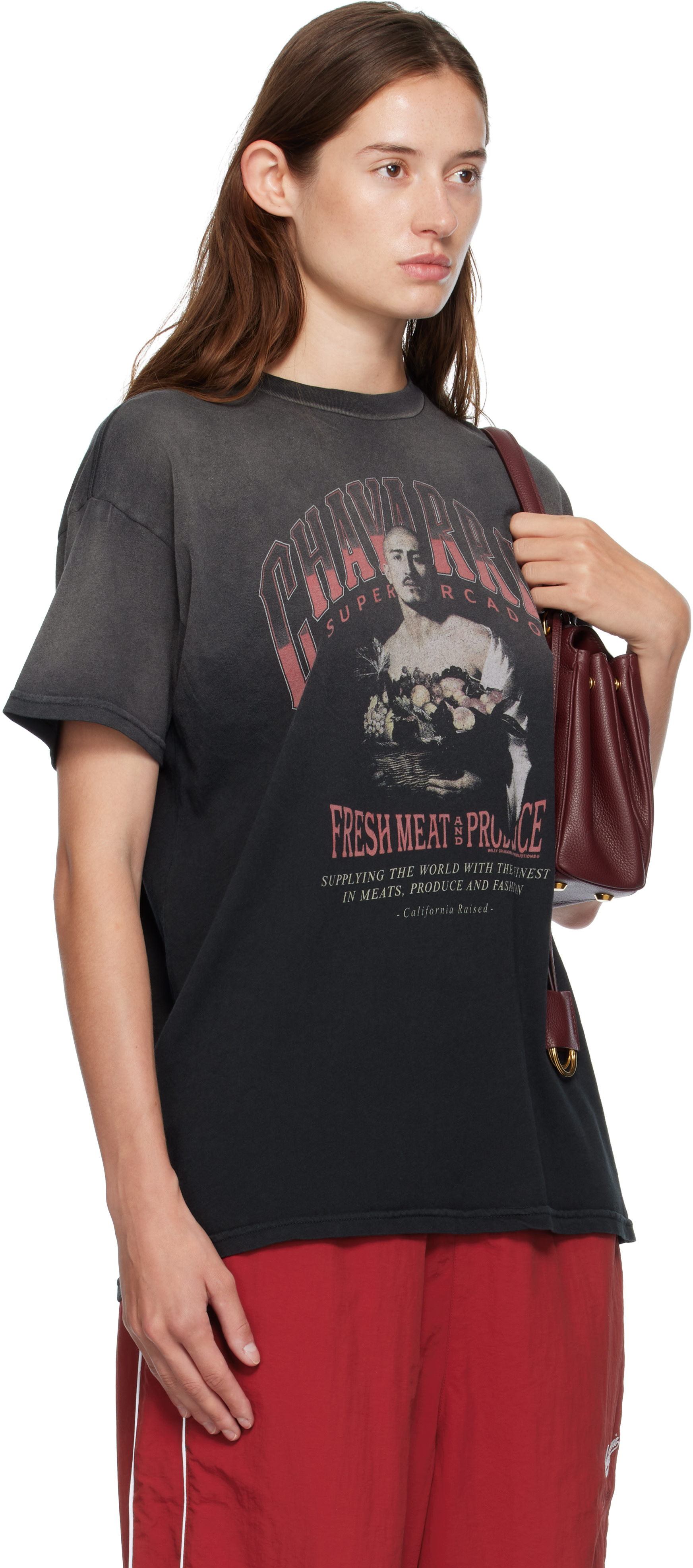 WILLY CHAVARRIA: Black San Chachi Produce Easy T-shirt | SSENSE