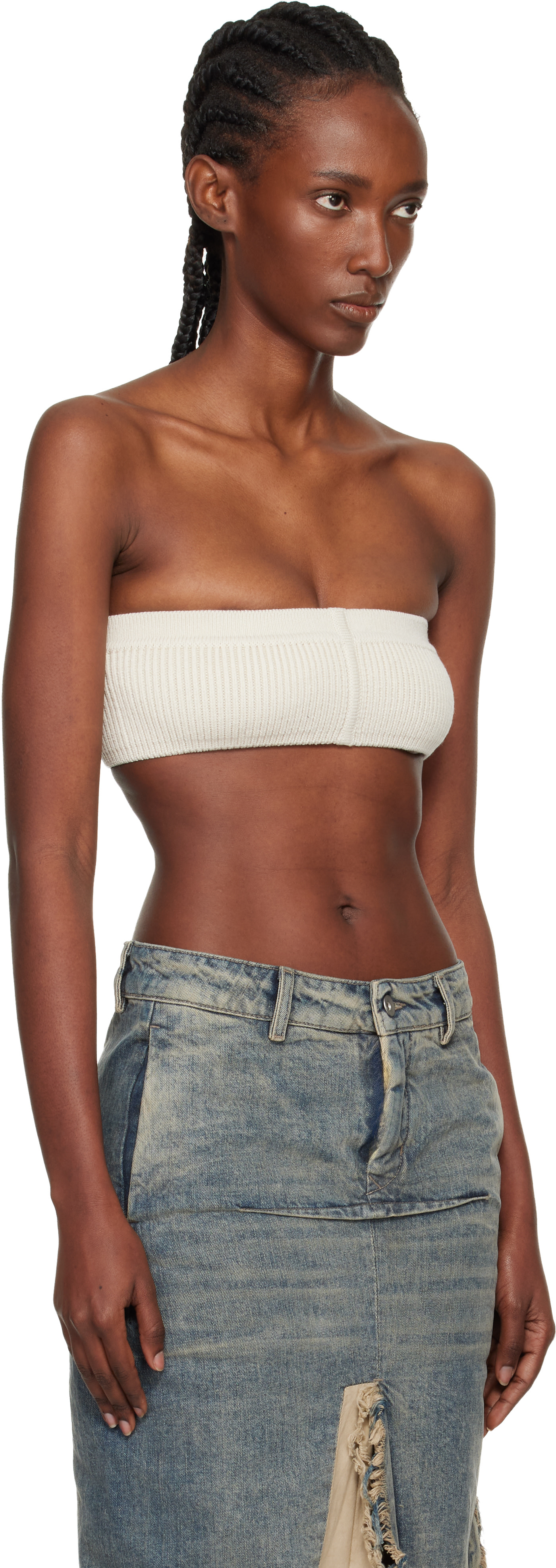 Rick Owens: Off-White Concordians Slim Bandeau Top | SSENSE