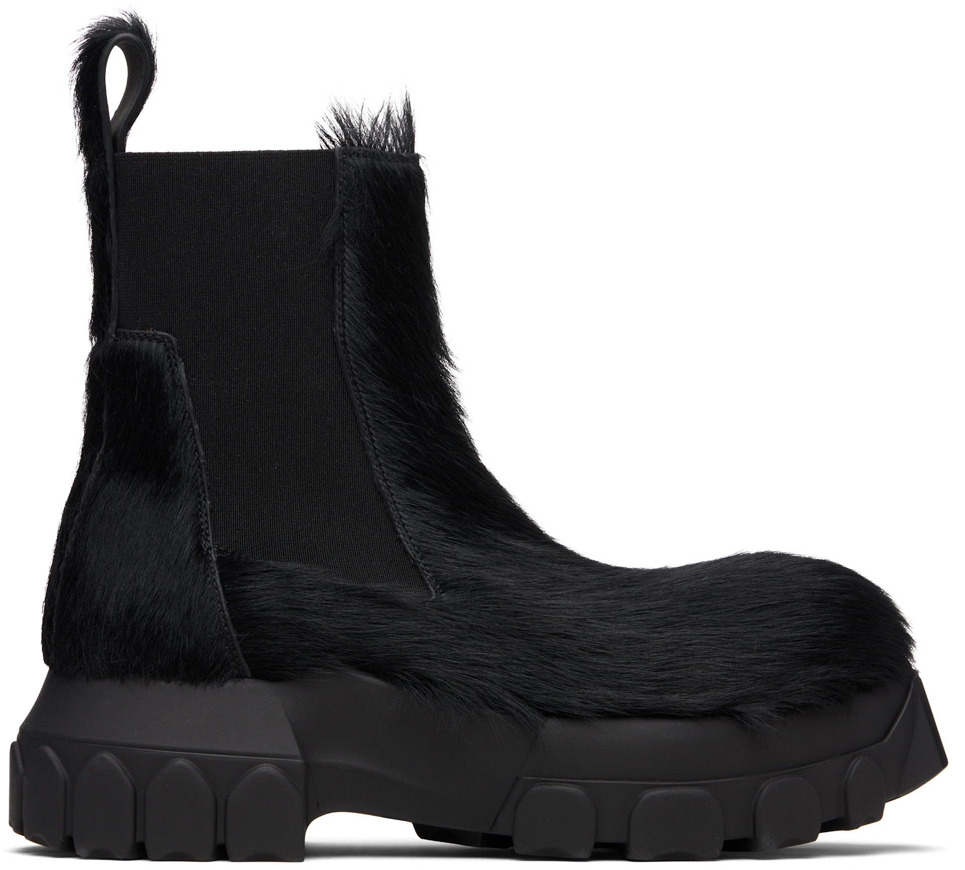 Rick Owens BOZO TRACTER レザー ブーツ ブラック 41 Rick Owens: ブラック Concordians Beatle Bozo Tractor ブーツ