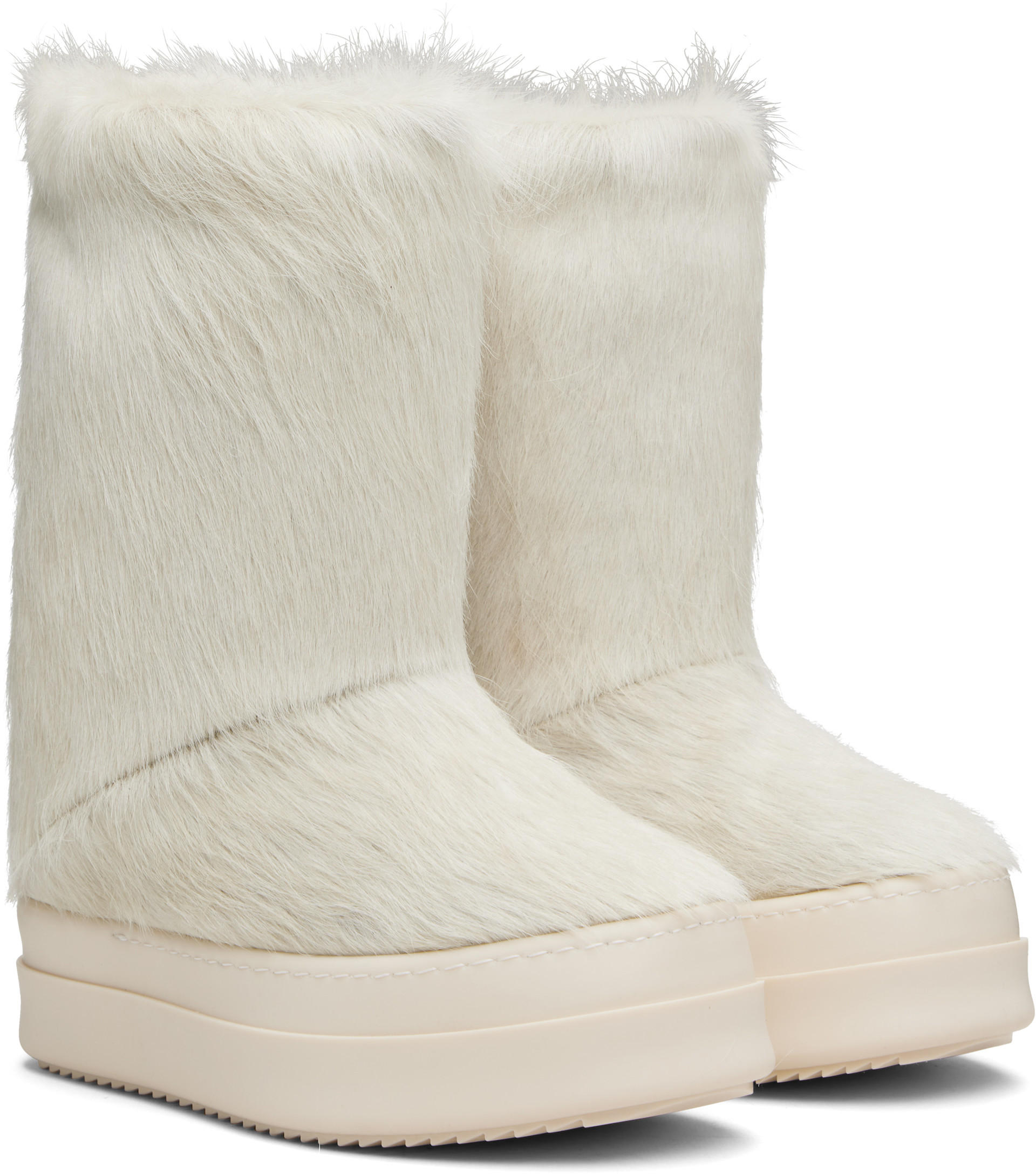 Rick Owens: Off-White Concordians Mega Bumper Lunar Boots | SSENSE