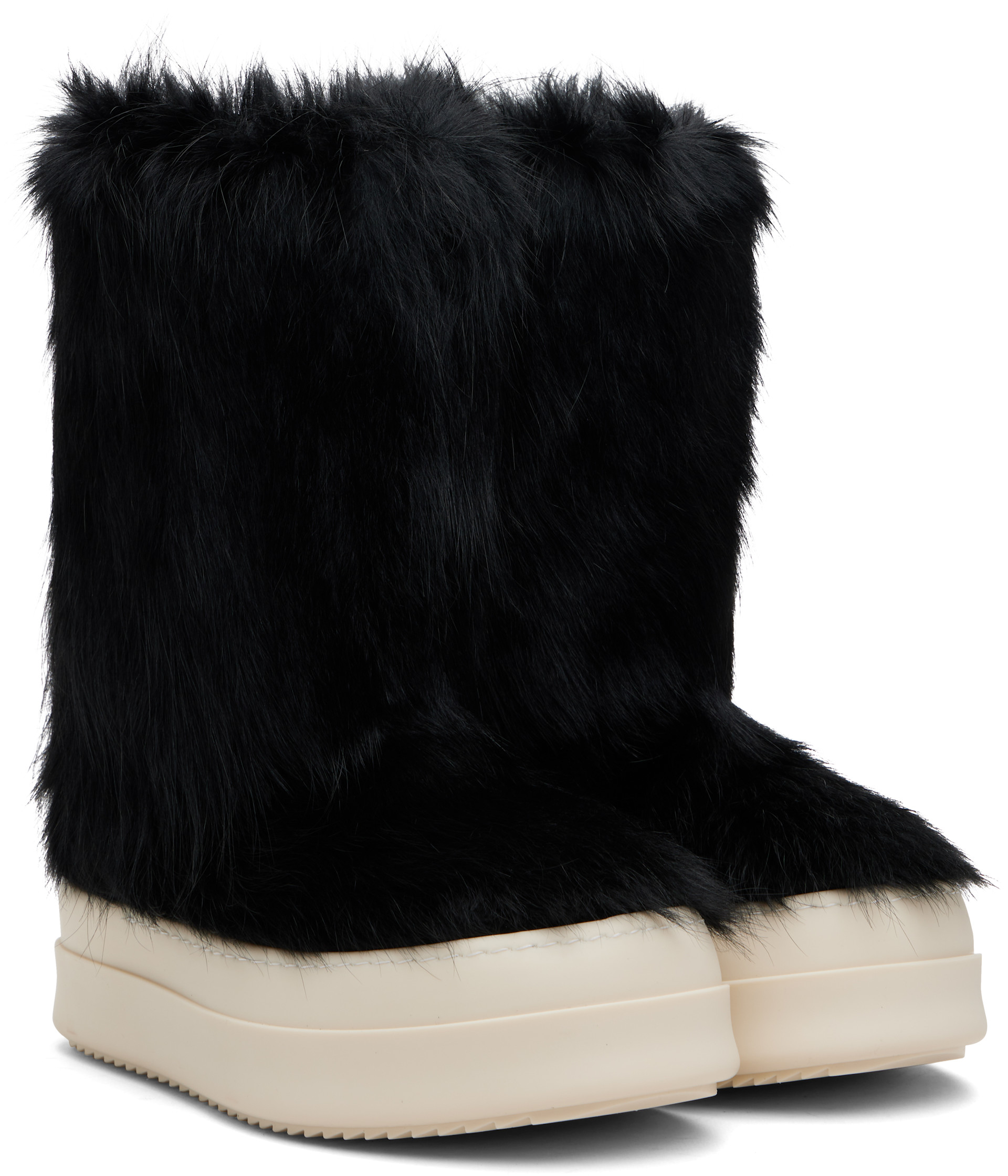 Rick Owens: Black Concordians Mega Bumper Lunar Boots | SSENSE