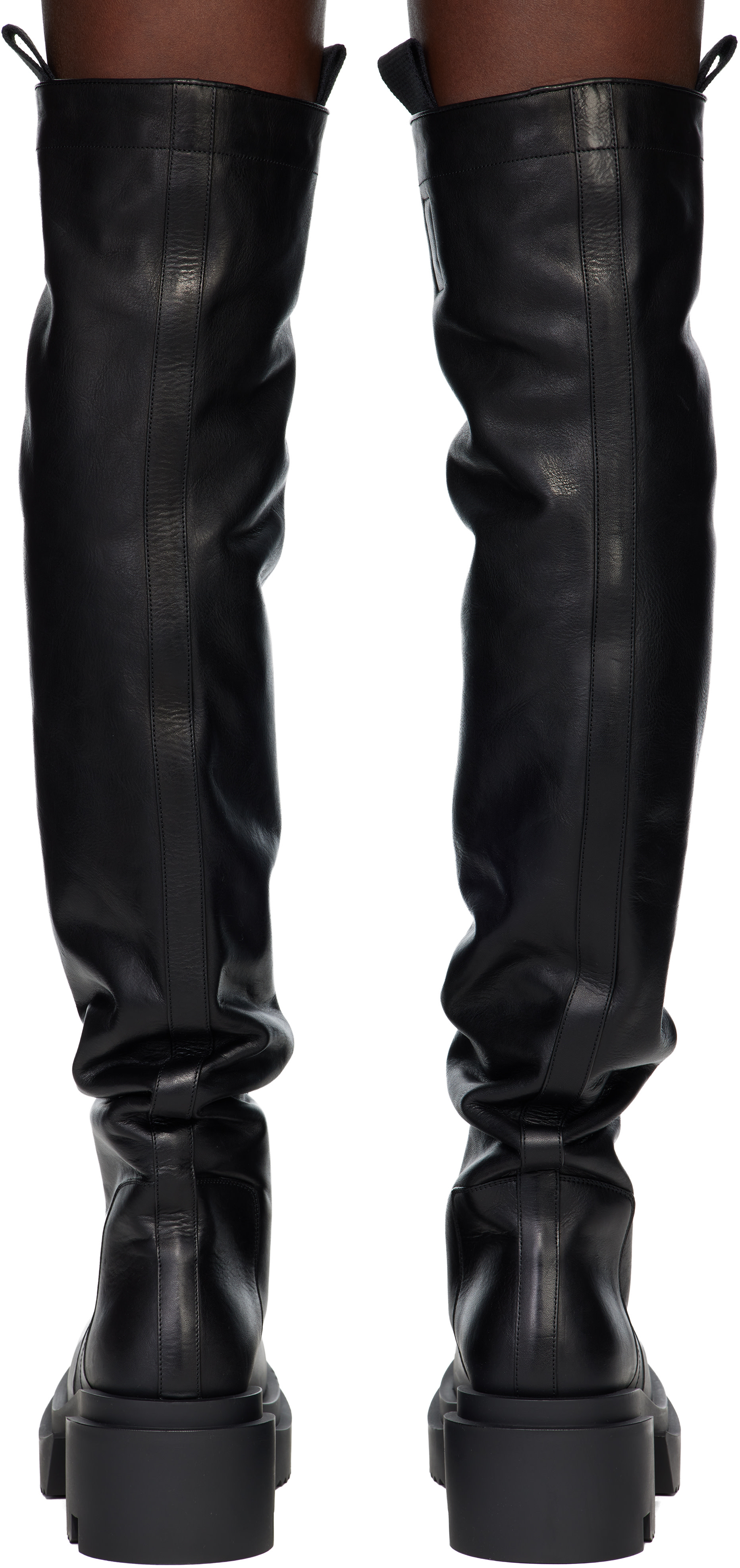 Rick Owens: Black Concordians Wader Bogun Tall Boots | SSENSE