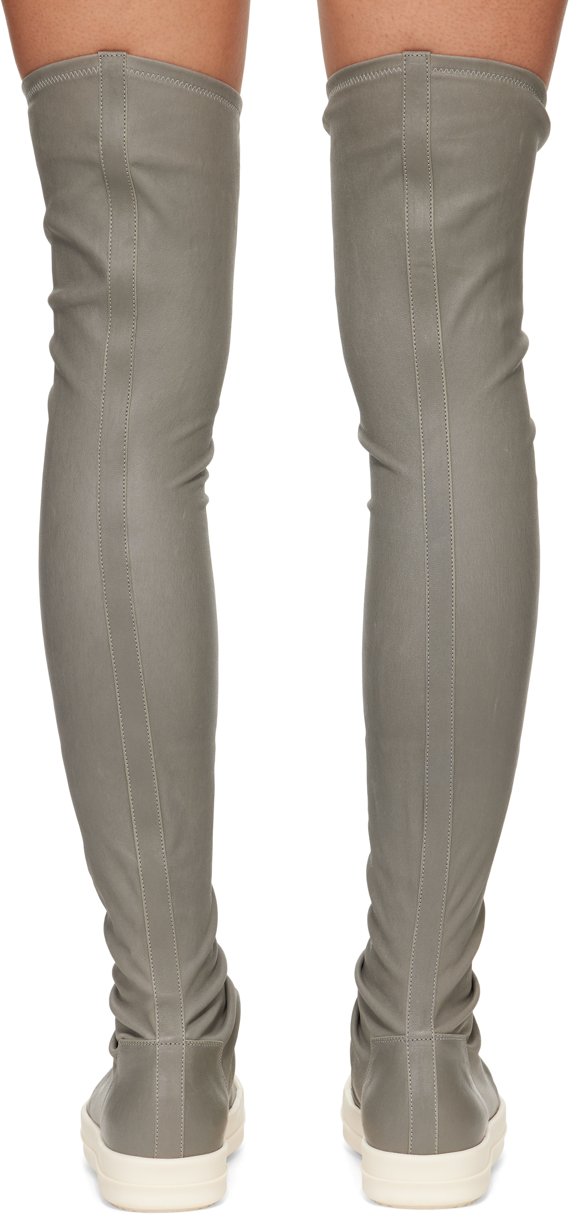Rick Owens: Gray Concordians High Stocking Sneakers | SSENSE