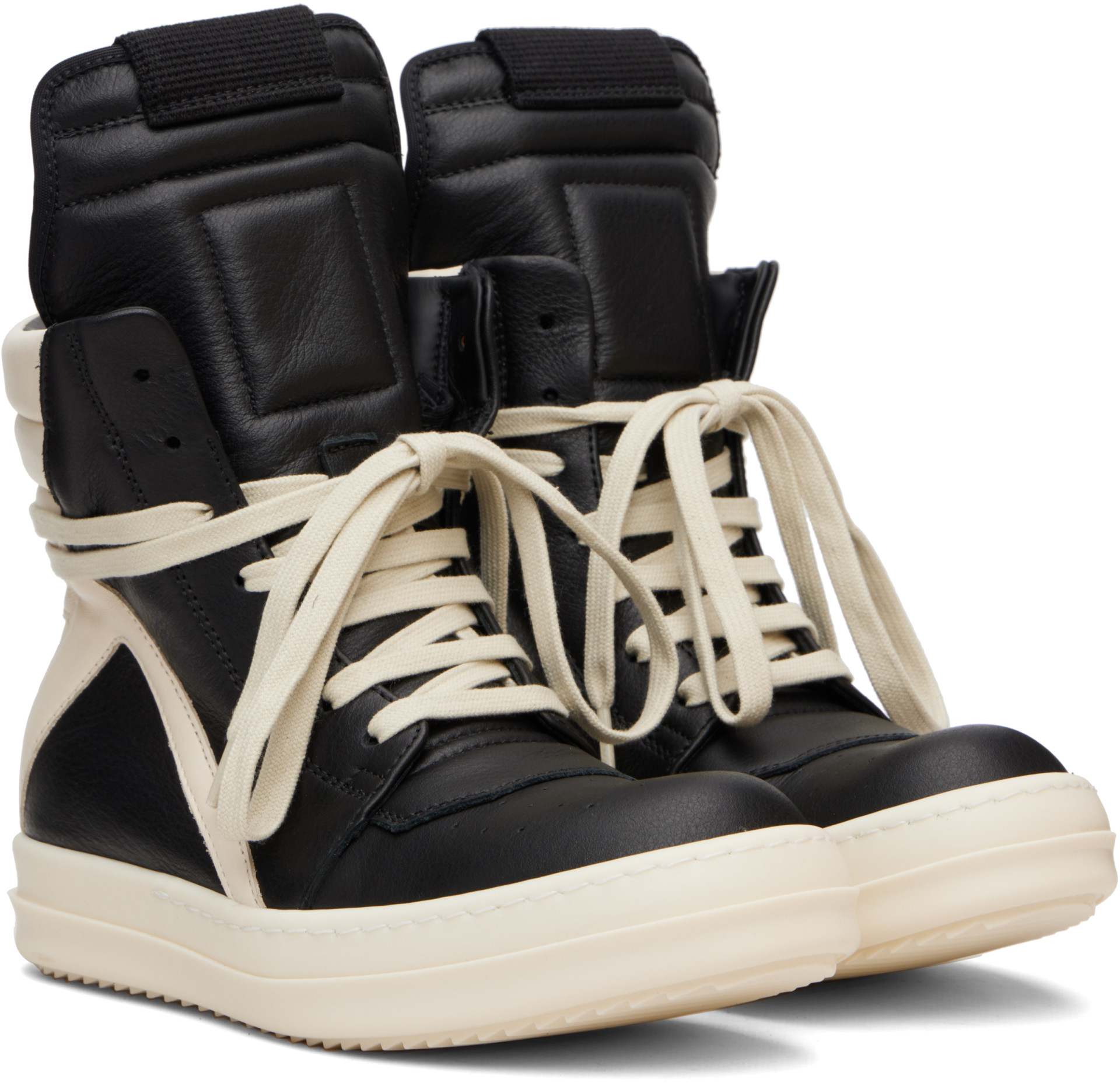 Rick Owens: ブラック Concordians Geobasket スニーカー | SSENSE 日本