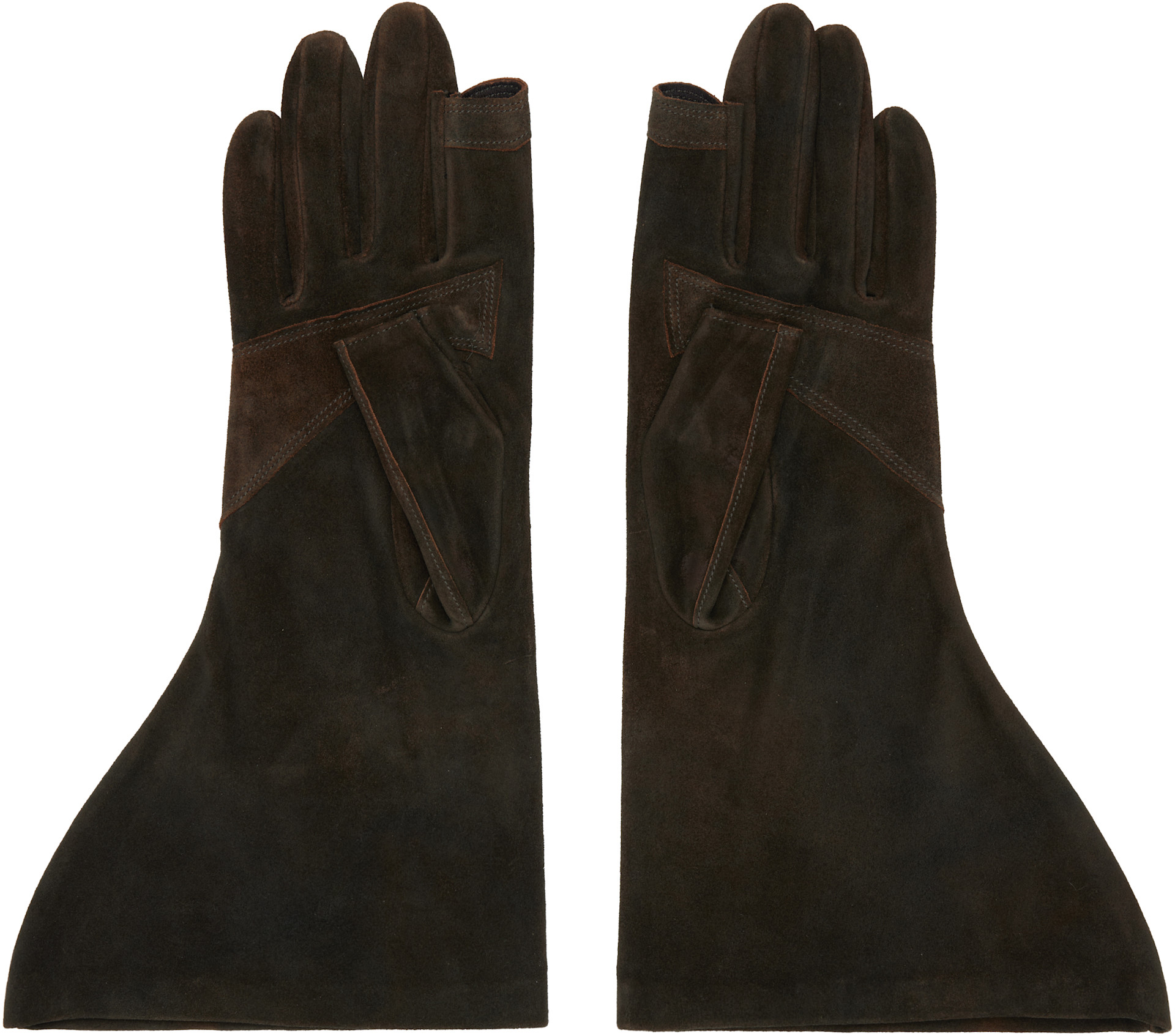 レア！JULIUS_7 ユロウス 手袋 リックオウエンス　RICK OWENS Rick Owens: Indigo Concordians Gleam Gloves | SSENSE