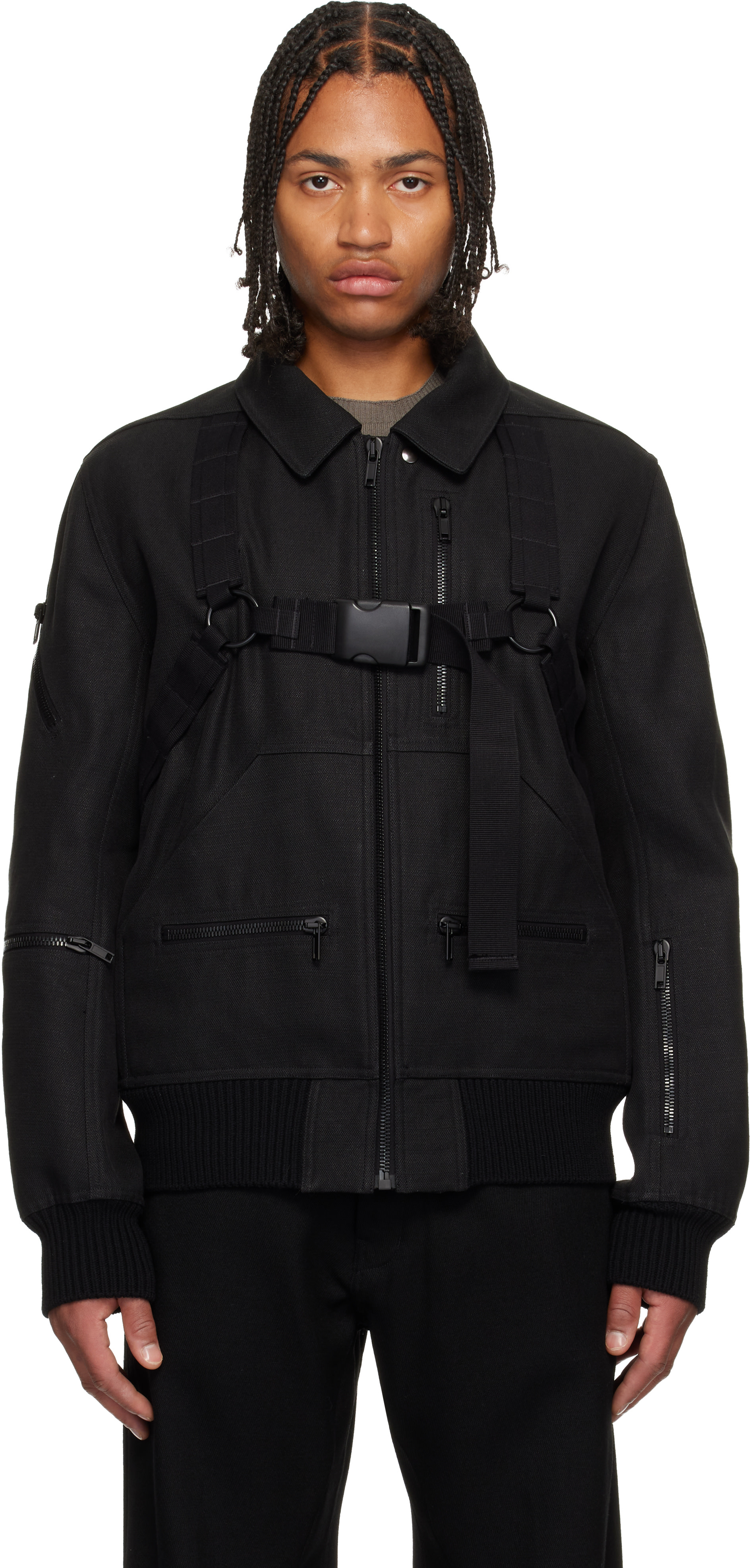 Rick Owens: ブラック Concordians Bonotto Capsule Blixa ボンバー