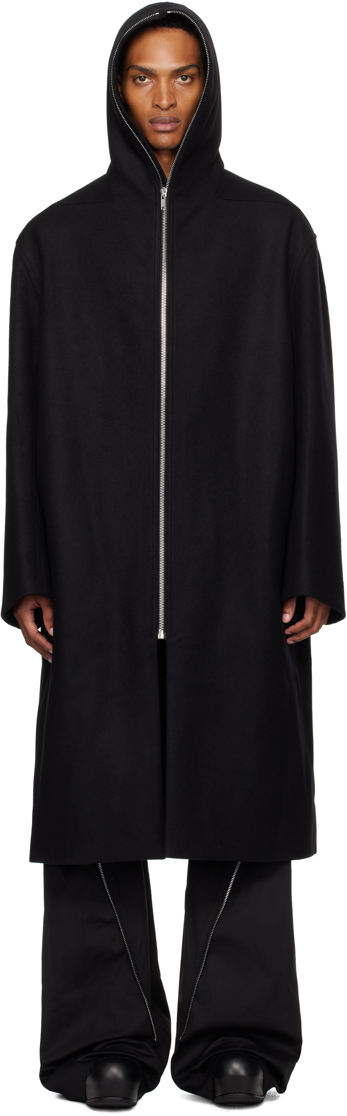Rick Owens - ブラック Concordians Mac コート