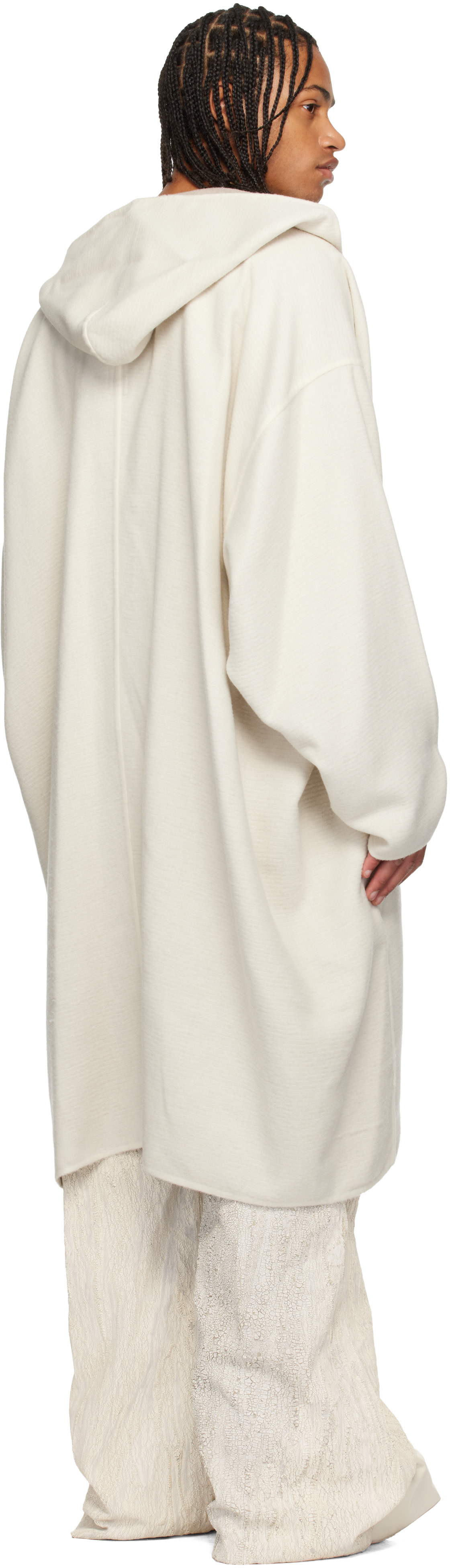 Rick Owens: Off-White Concordians LS Knee Kaftan Coat | SSENSE