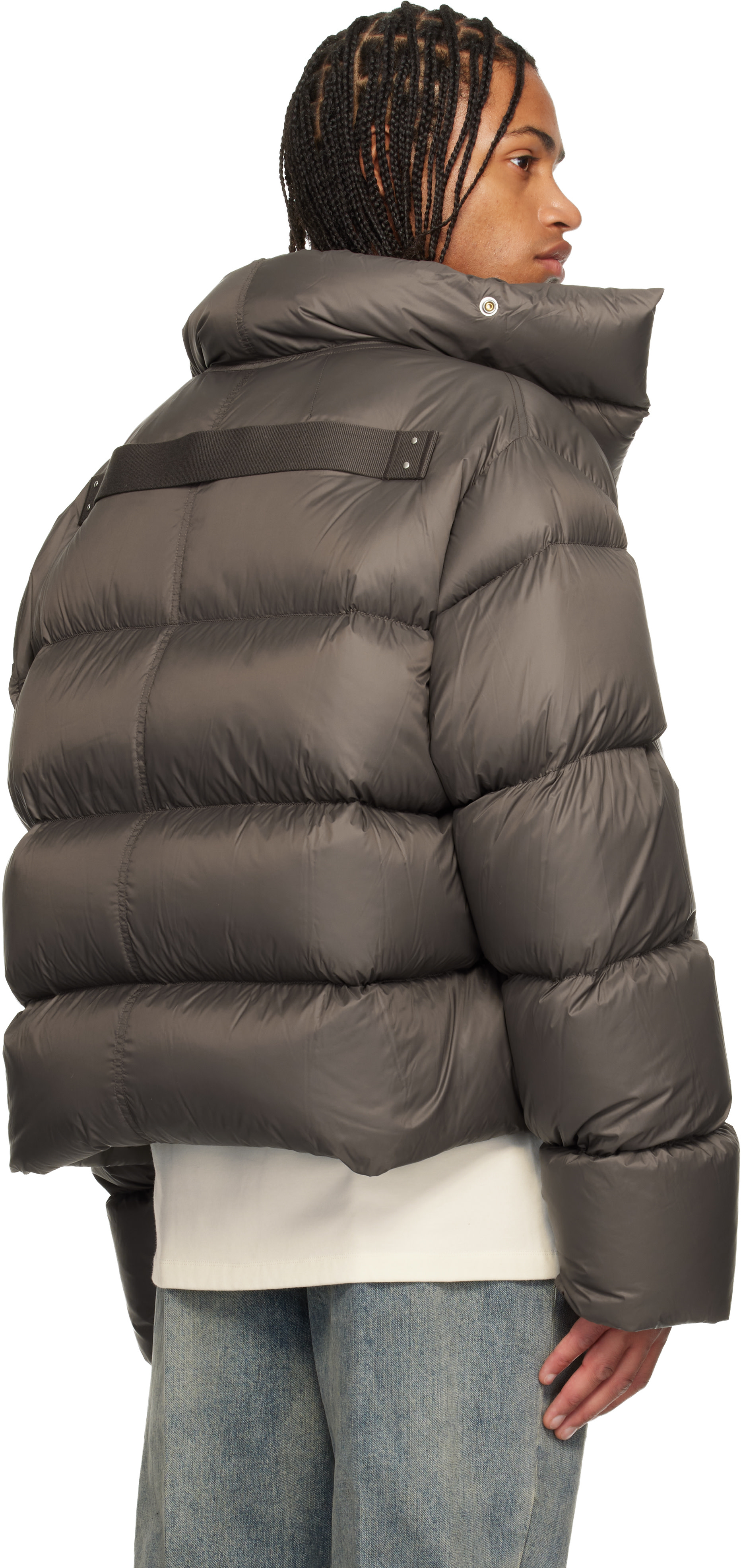 Rick Owens: Gray Concordians Turtle Down Jacket | SSENSE