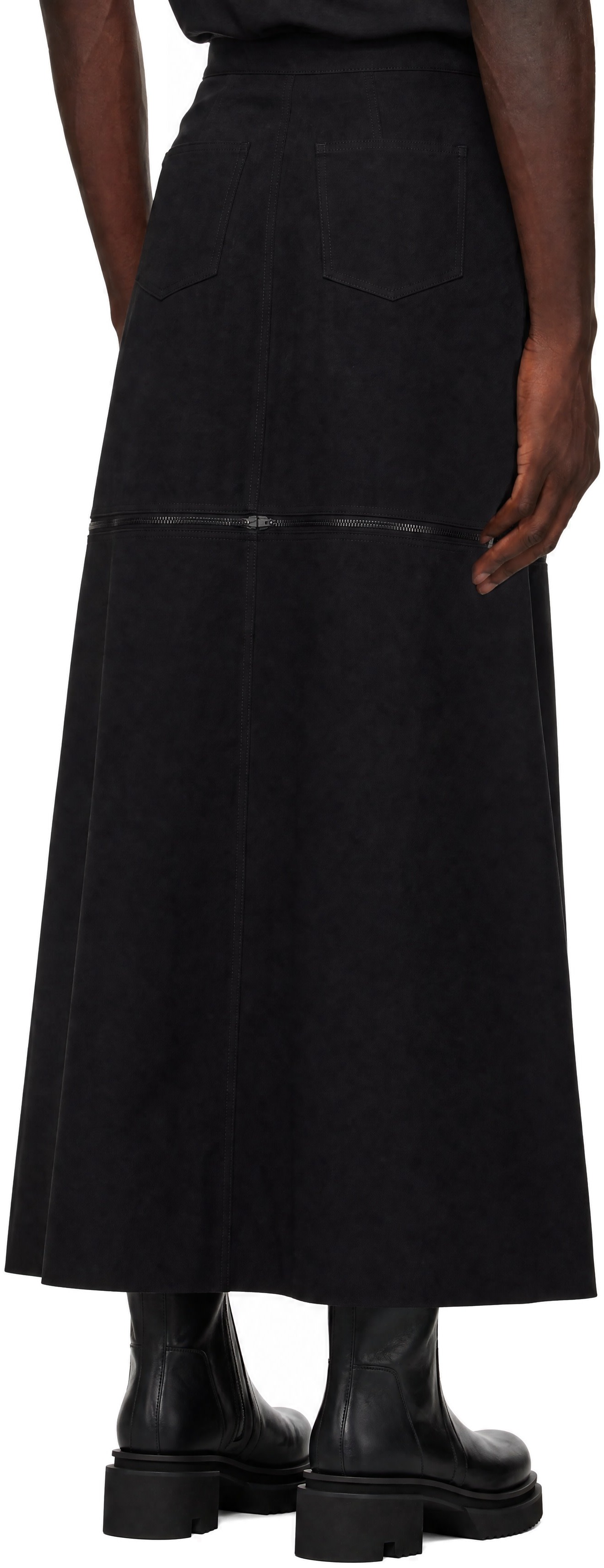 Rick Owens: ブラック Concordians Odetta Cargo マキシスカート