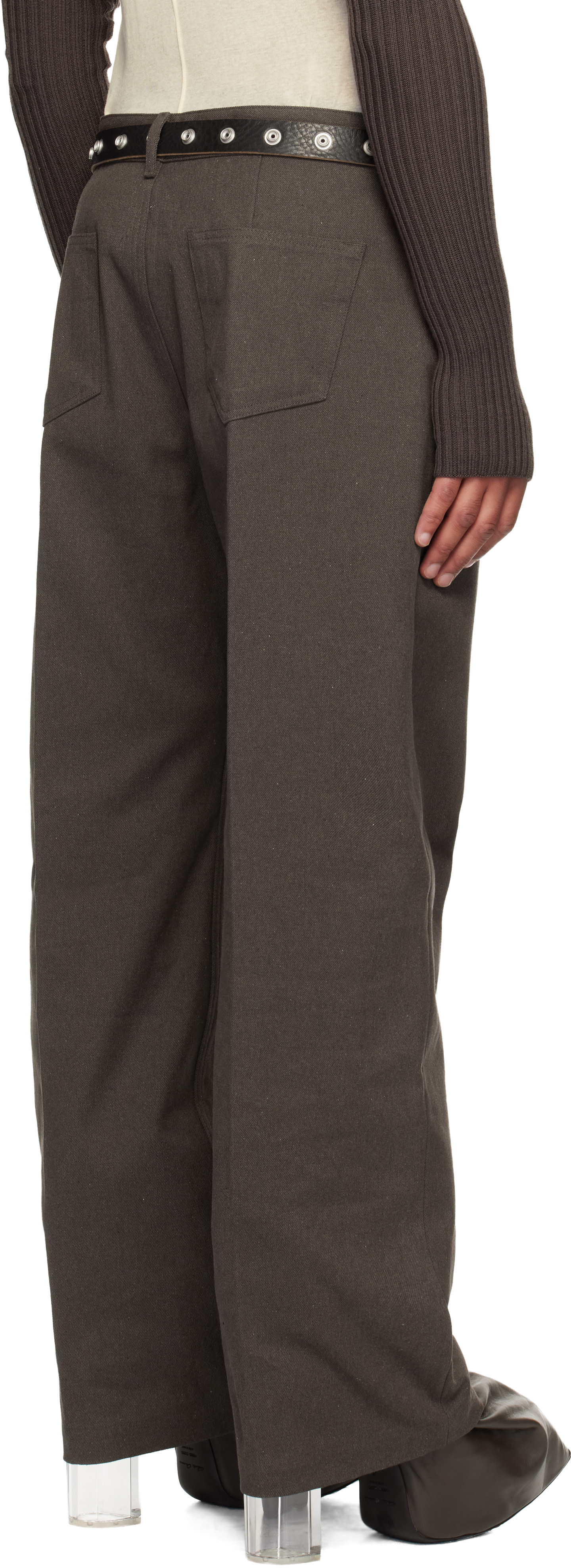 Rick Owens: Brown Concordians Geth Jeans | SSENSE