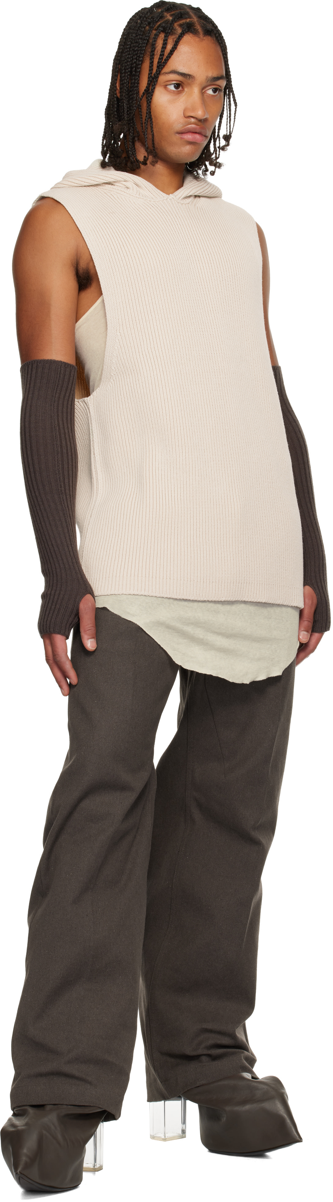 Rick Owens: Brown Concordians Geth Jeans | SSENSE