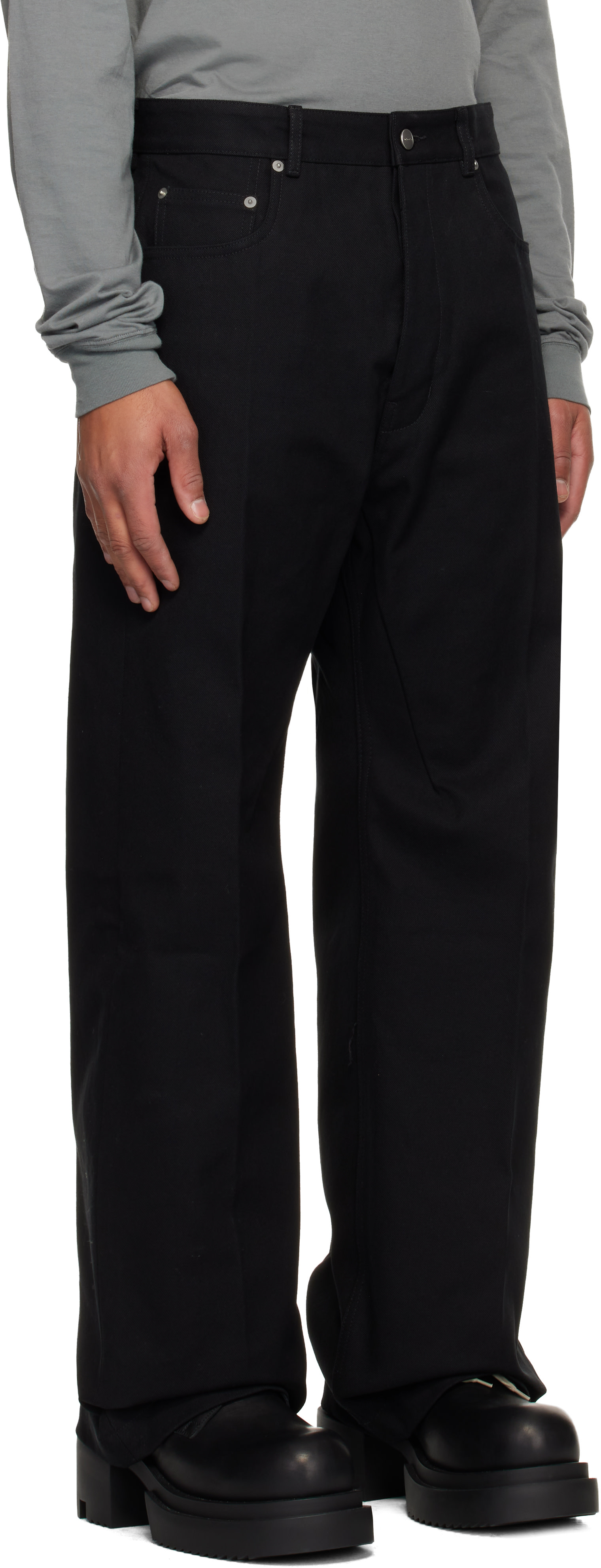 Rick Owens: Black Concordians Geth Jeans | SSENSE