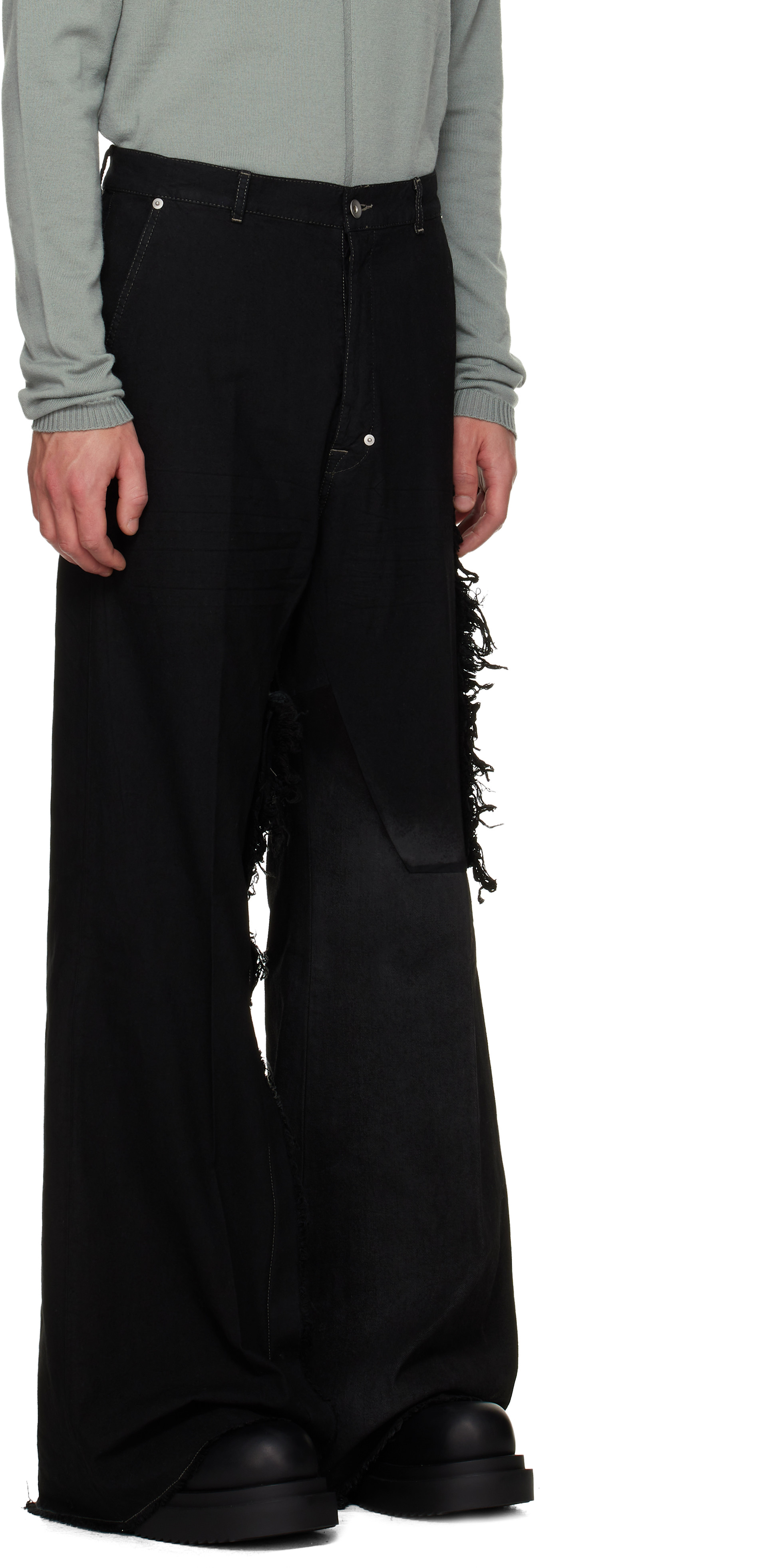 Rick Owens: Black Concordians Joris Jeans | SSENSE
