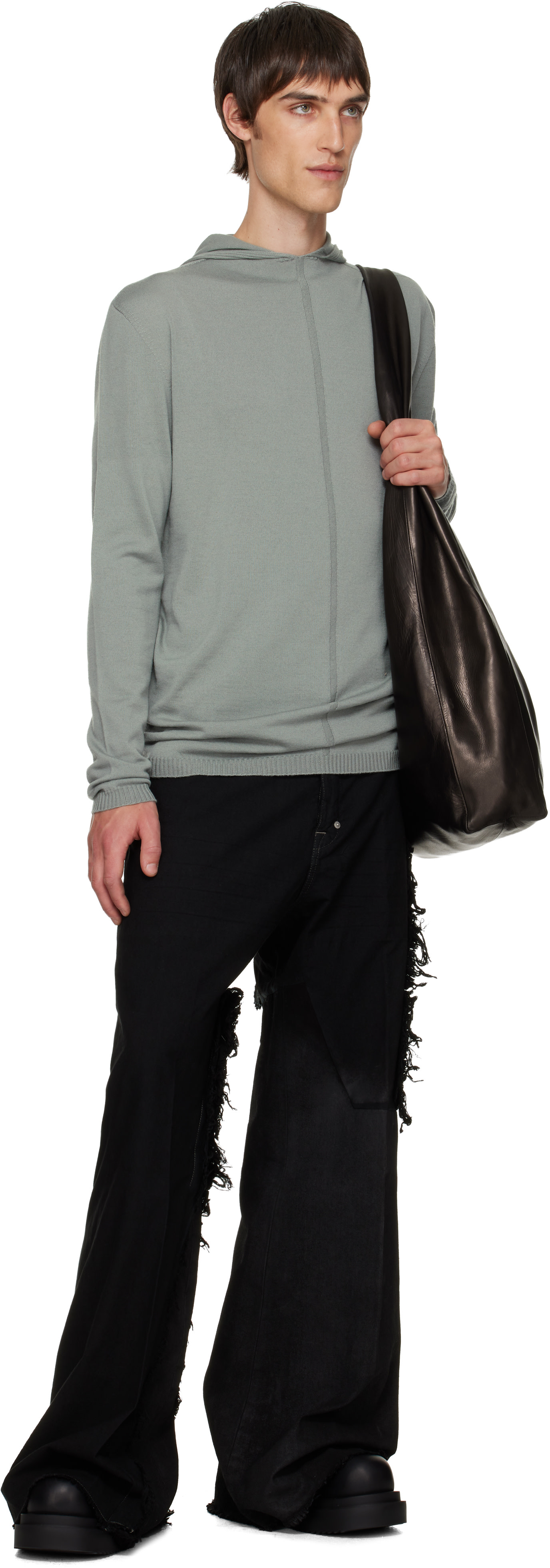 Rick Owens: ブラック Concordians Joris ジーンズ | SSENSE 日本