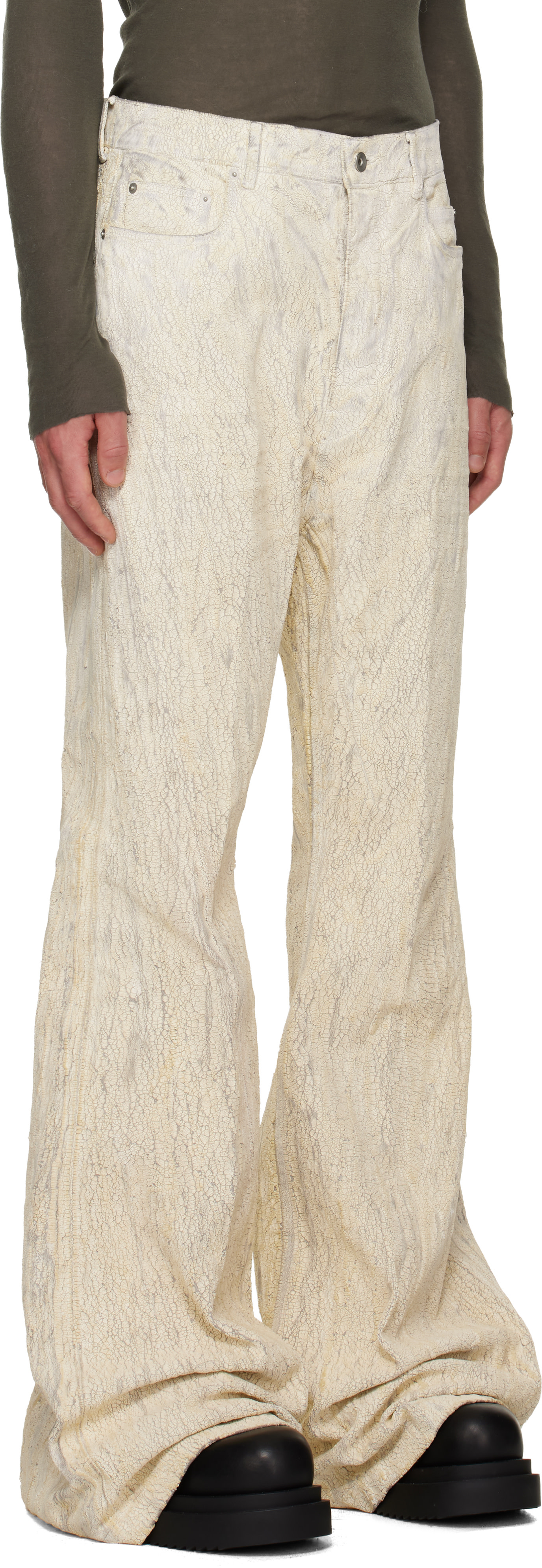 Rick Owens: Off-White Concordians Runway Bolan Jeans | SSENSE