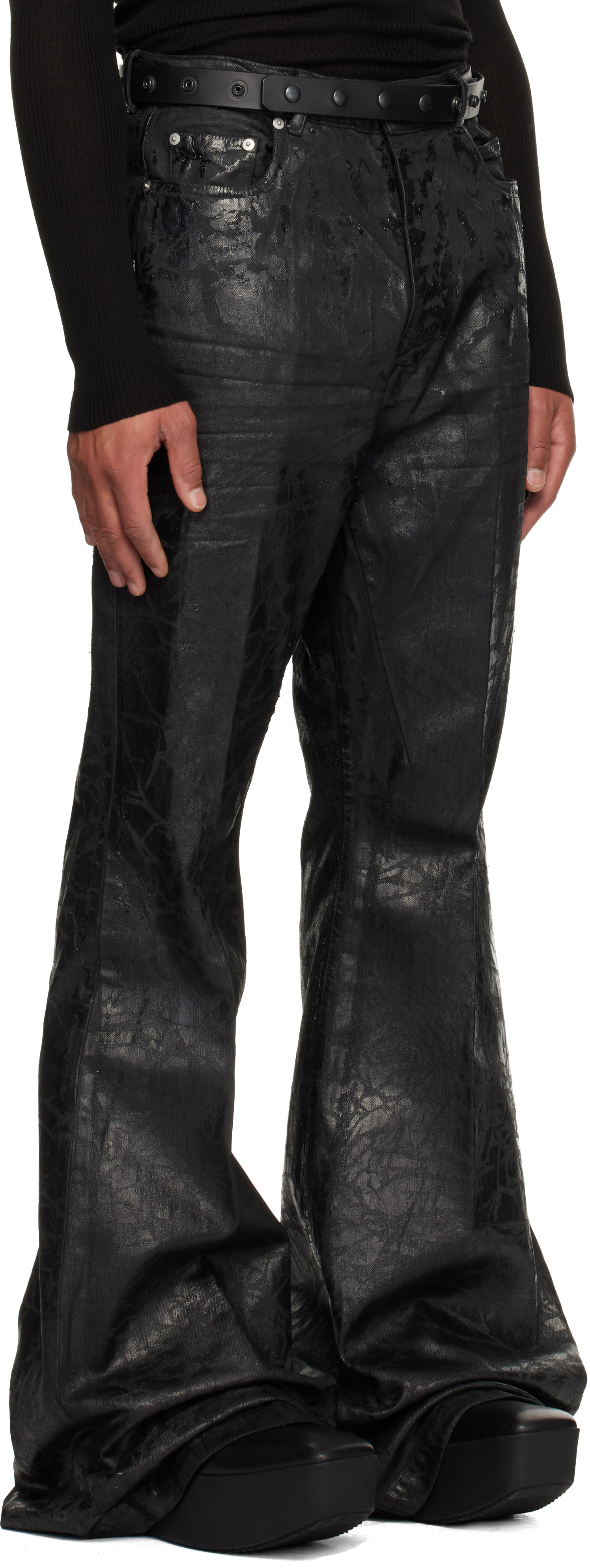 Rick Owens: ブラック Concordians Bolan ジーンズ | SSENSE 日本
