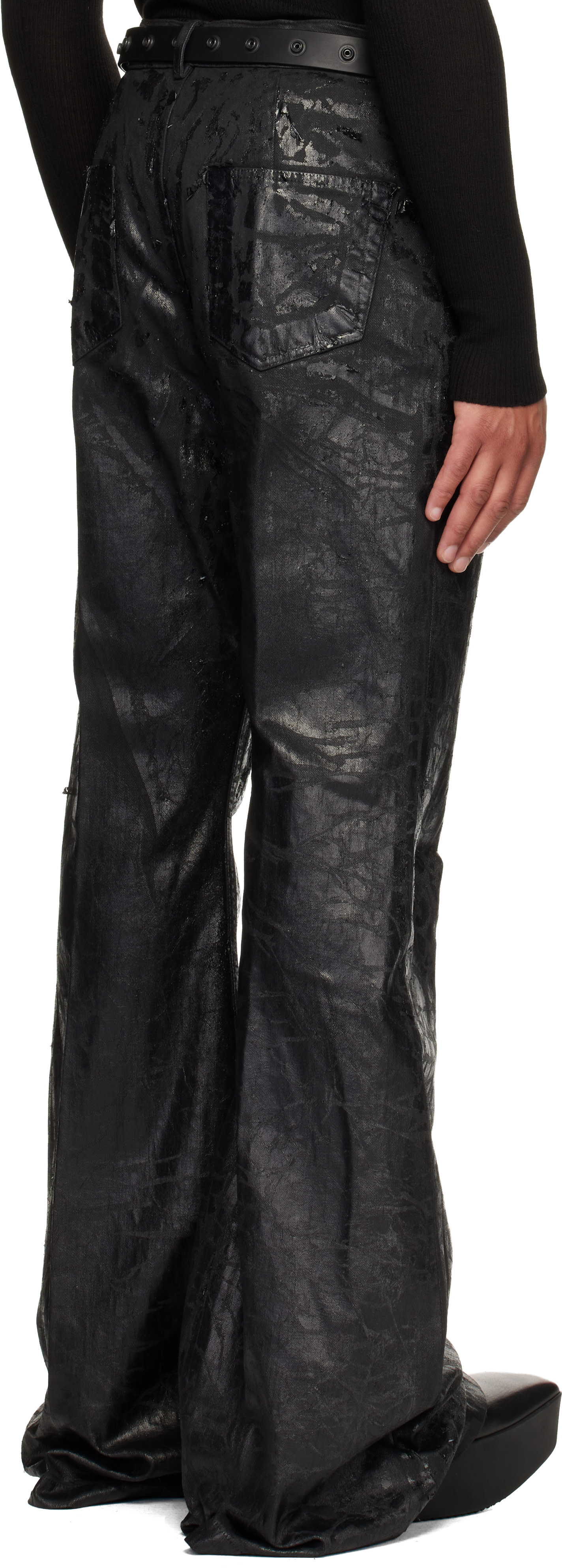 Rick Owens: ブラック Concordians Bolan ジーンズ | SSENSE 日本