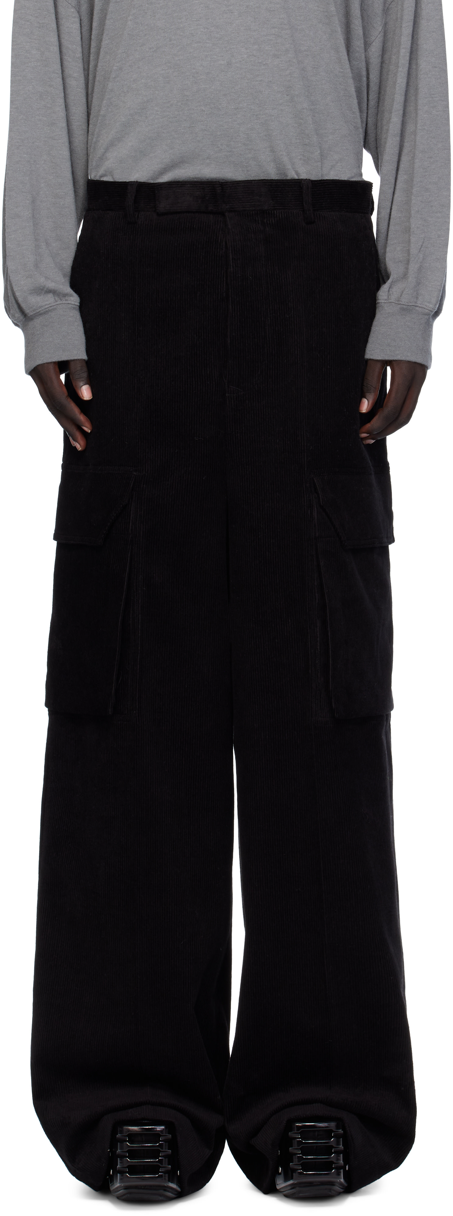 Rick Owens: ブラック Concordians Firbanks カーゴパンツ | SSENSE 日本
