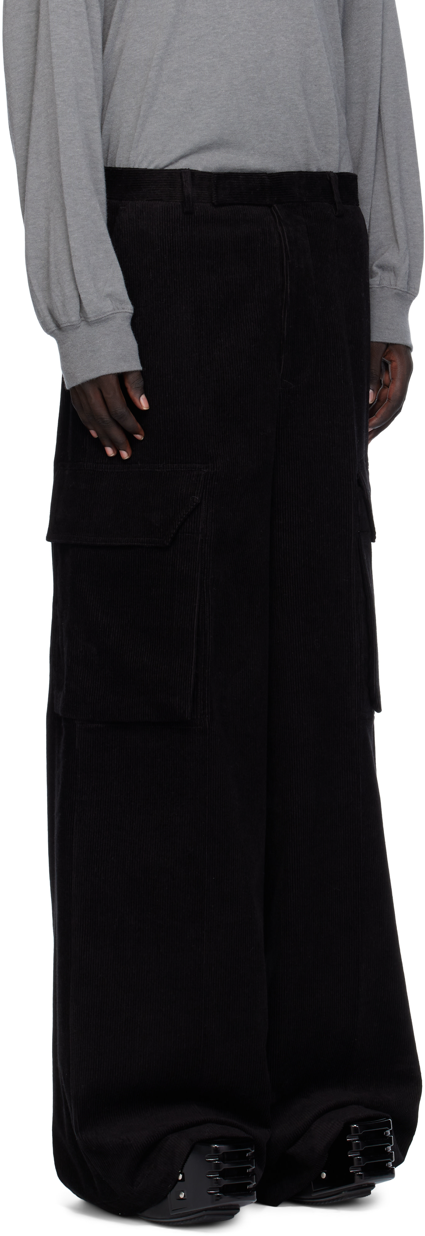 Rick Owens: ブラック Concordians Firbanks カーゴパンツ | SSENSE 日本