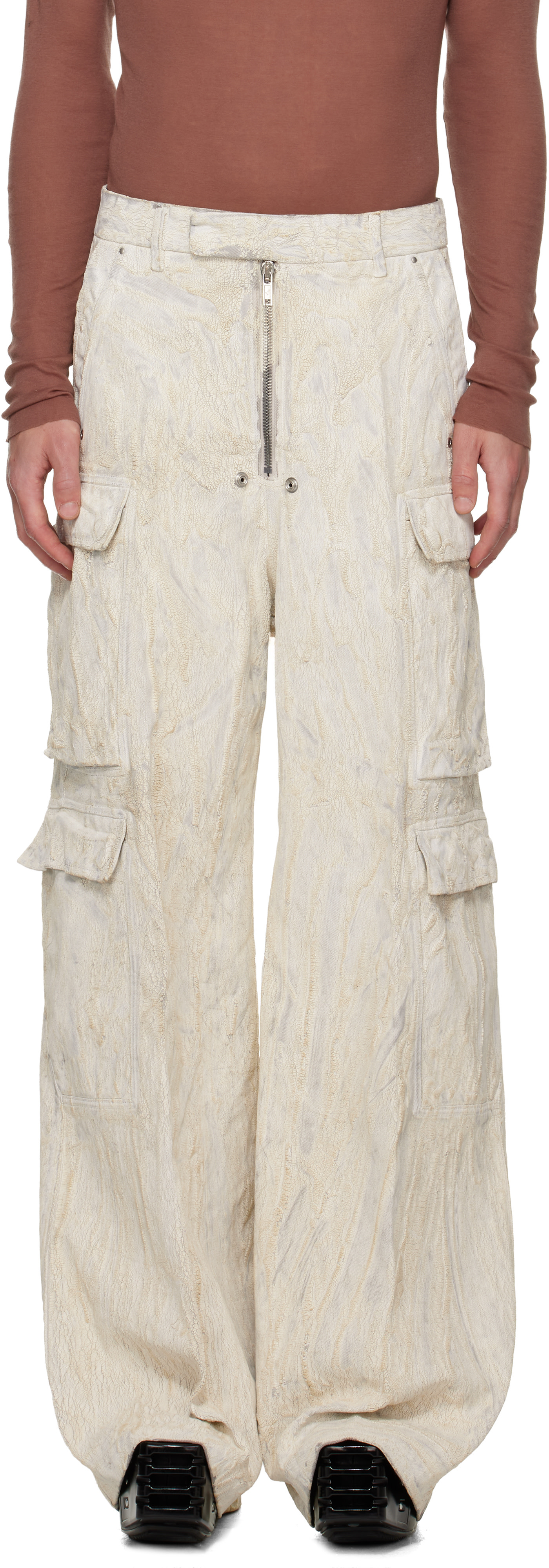 Rick Owens: Off-White Concordians Tailored Cargobelas Denim Cargo