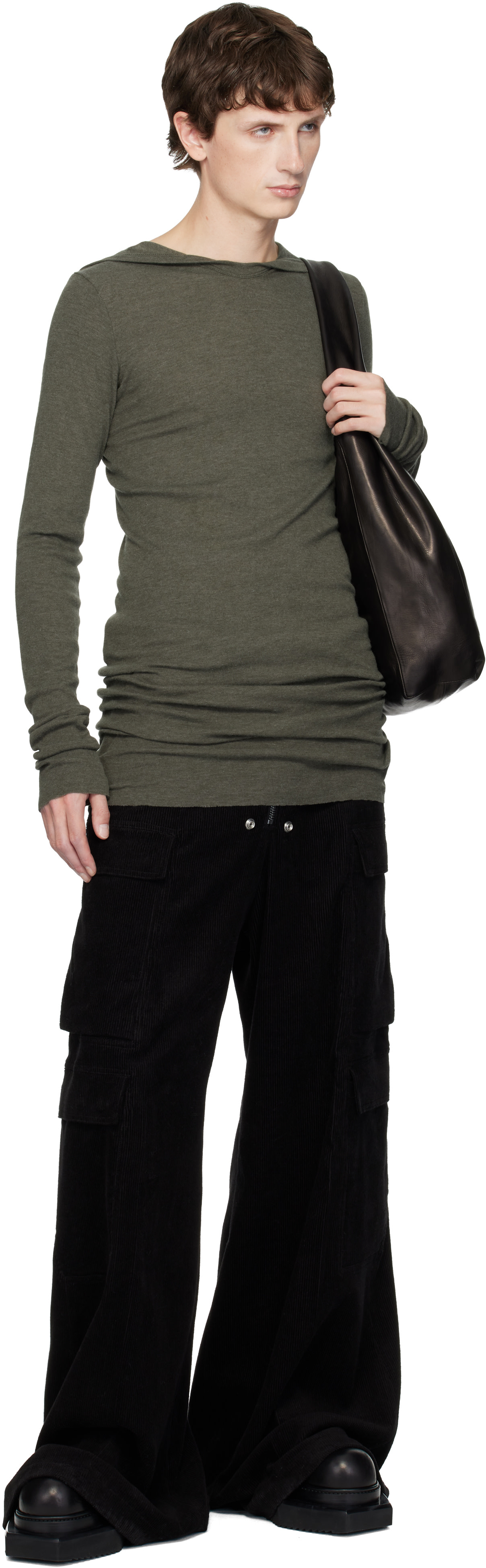 Rick Owens: Black Concordians Tailored Cargobelas Cargo Pants | SSENSE