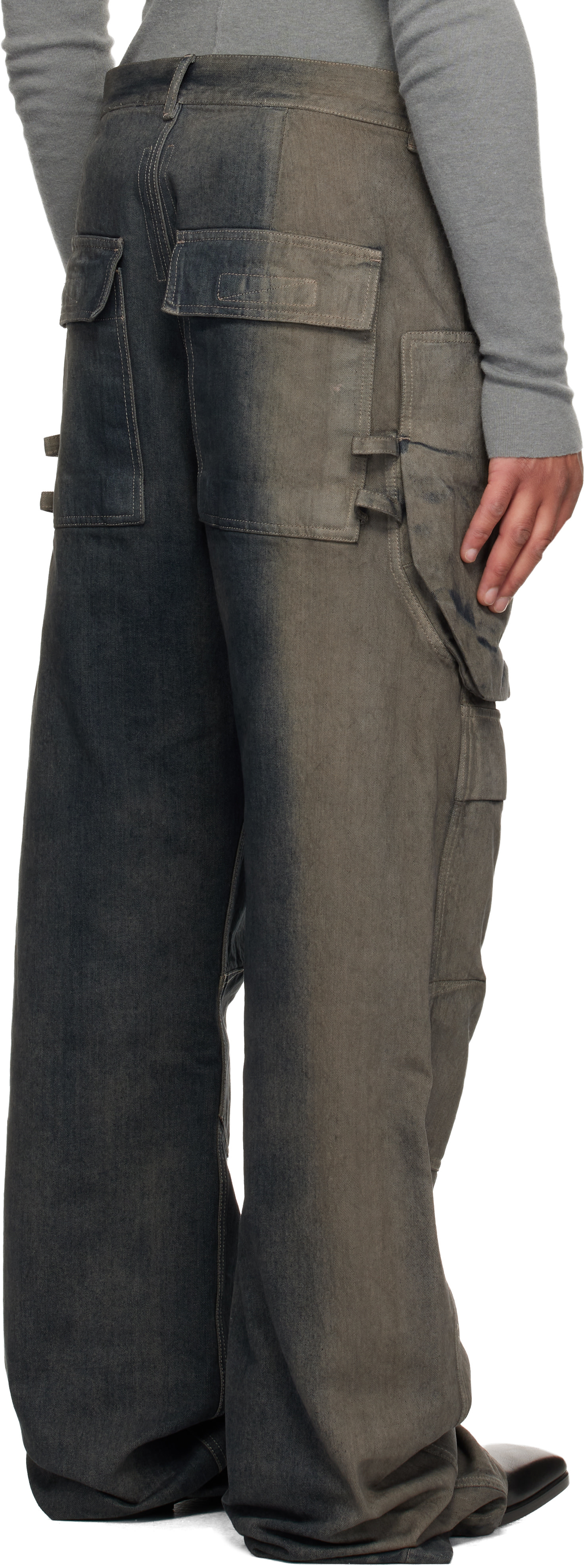 Rick Owens: Gray Concordians Stefan Cargo Pants | SSENSE