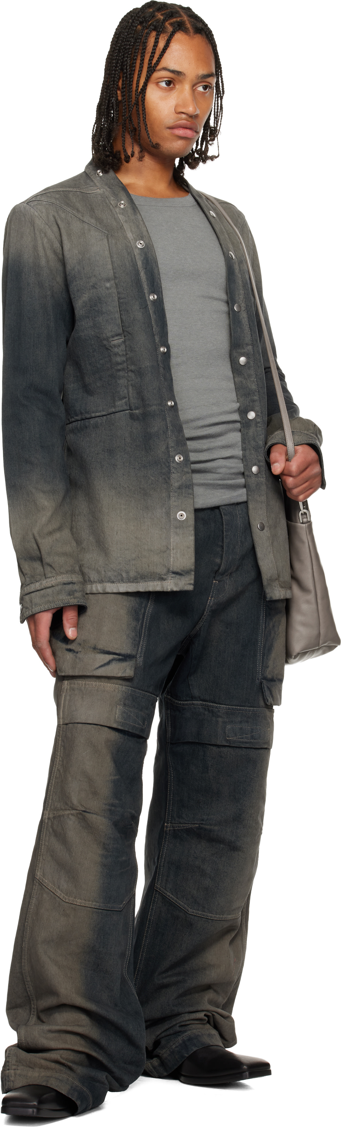 Rick Owens: Gray Concordians Stefan Cargo Pants | SSENSE