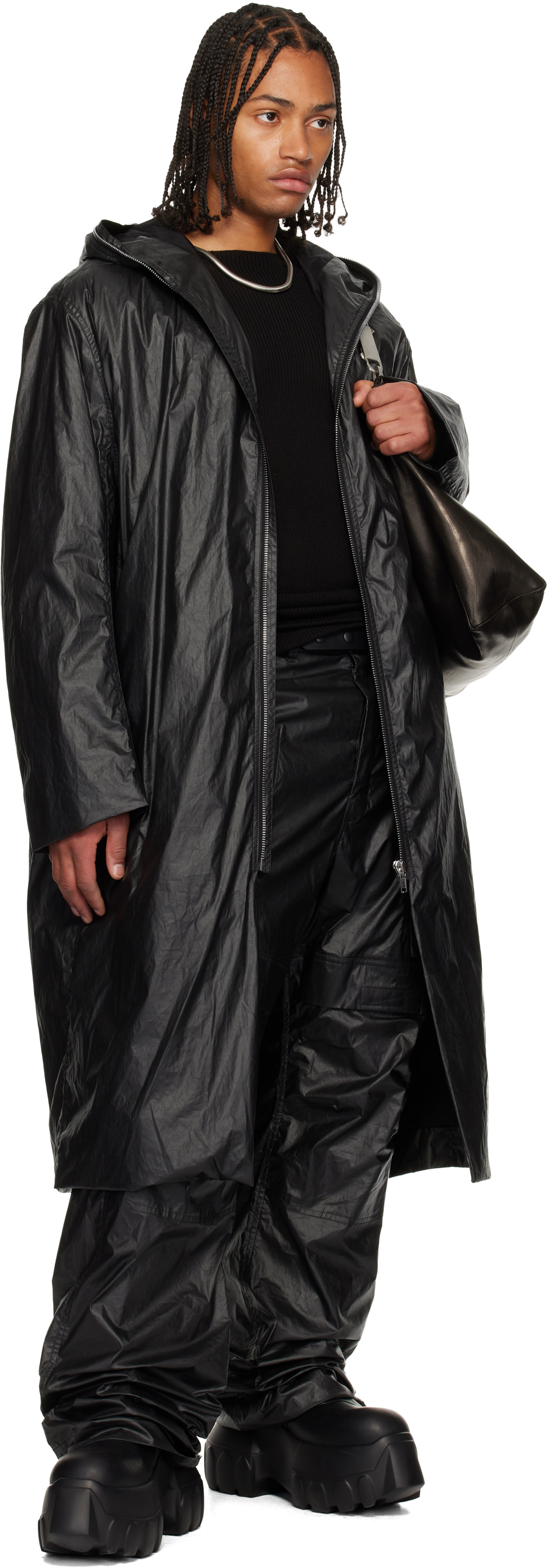 即日発送！rickowens似 opium coating cargopants Rick Owens: Black Concordians Stefan Cargo Pants | SSENSE