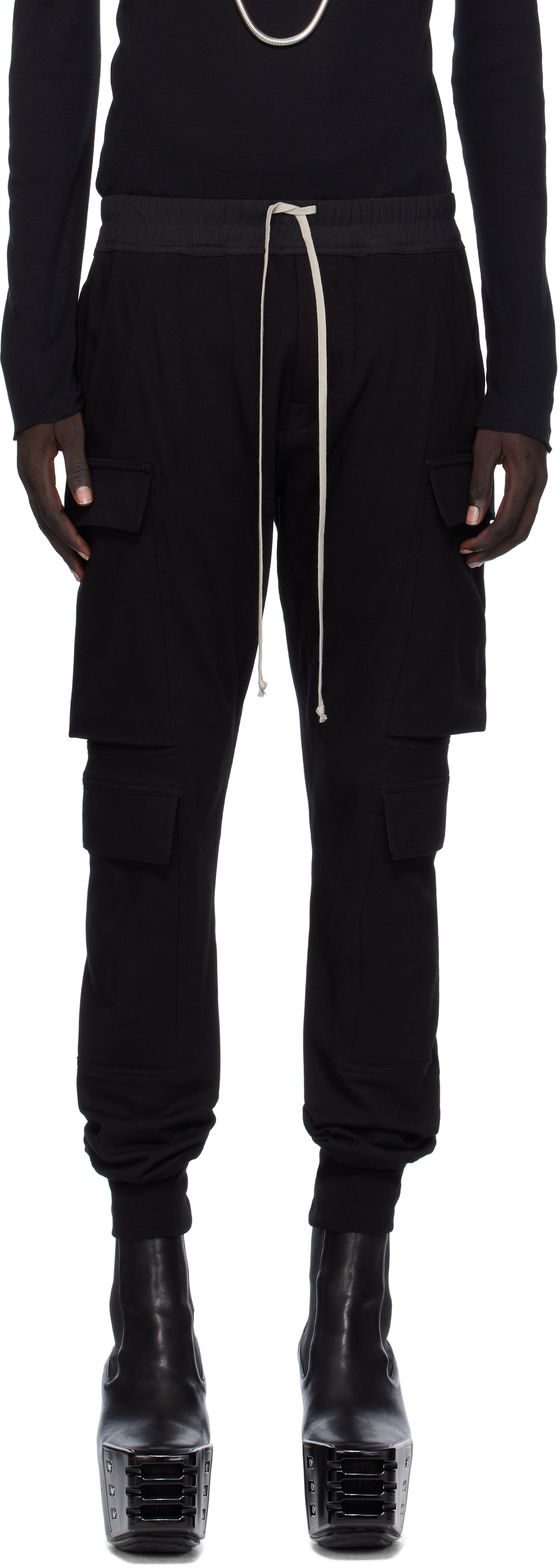 Rick Owens: Black Concordians Mastodon Megacargo Pants | SSENSE