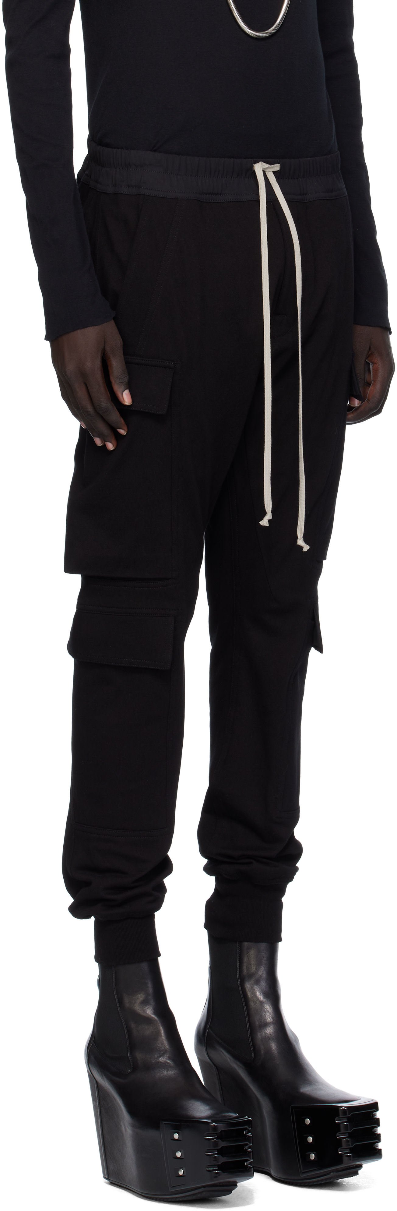 Rick Owens: Black Concordians Mastodon Megacargo Pants | SSENSE
