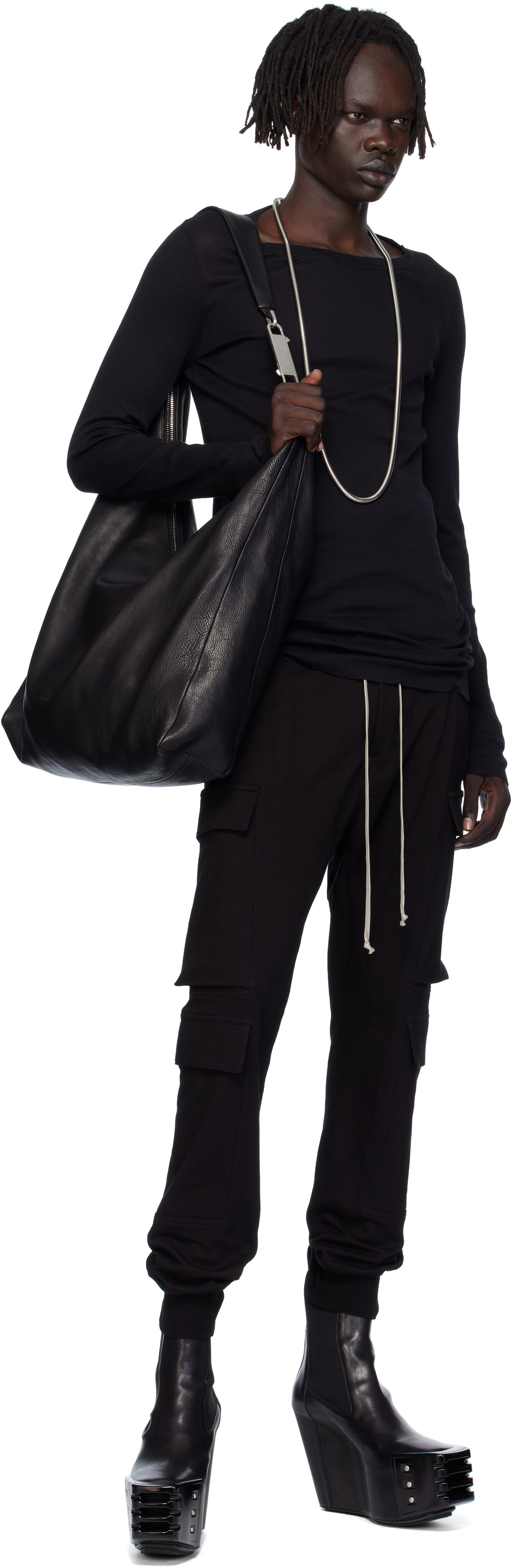 パンツ Rick Owens 24FW MUSTODON MEGACARGO Rick Owens: ブラック Concordians Mastodon Megacargo パンツ
