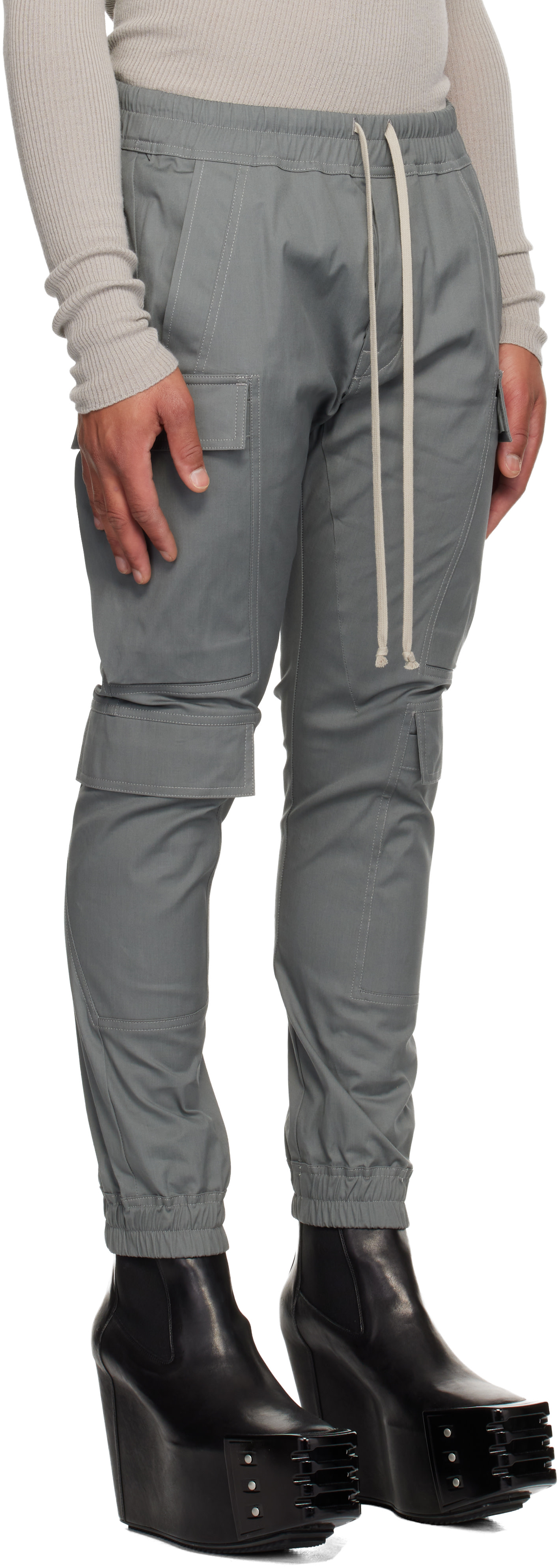 パンツ Rick Owens 24FW MUSTODON MEGACARGO Rick Owens: Gray Concordians Mastodon Megacargo Cargo Pants | SSENSE