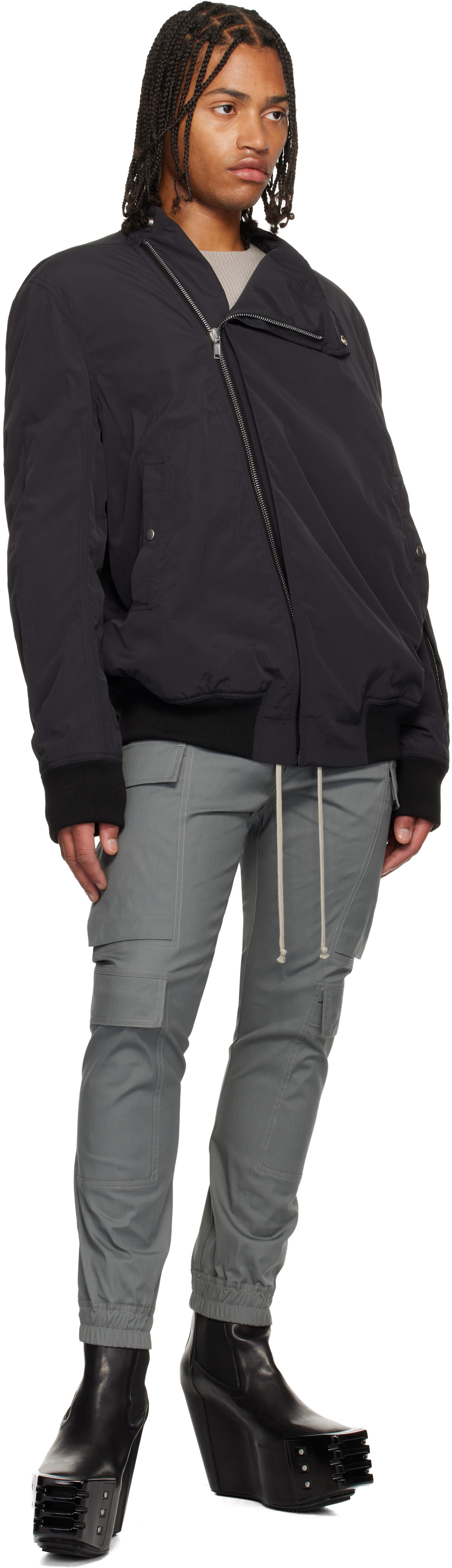 Rick Owens: Gray Concordians Mastodon Megacargo Cargo Pants | SSENSE