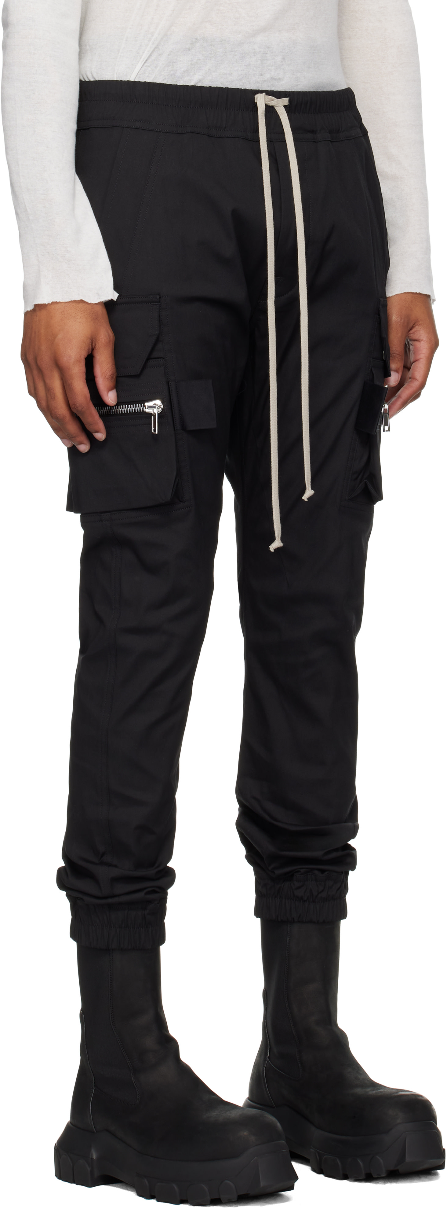 Rick Owens: Black Concordians Mastodon Cargo Pants | SSENSE