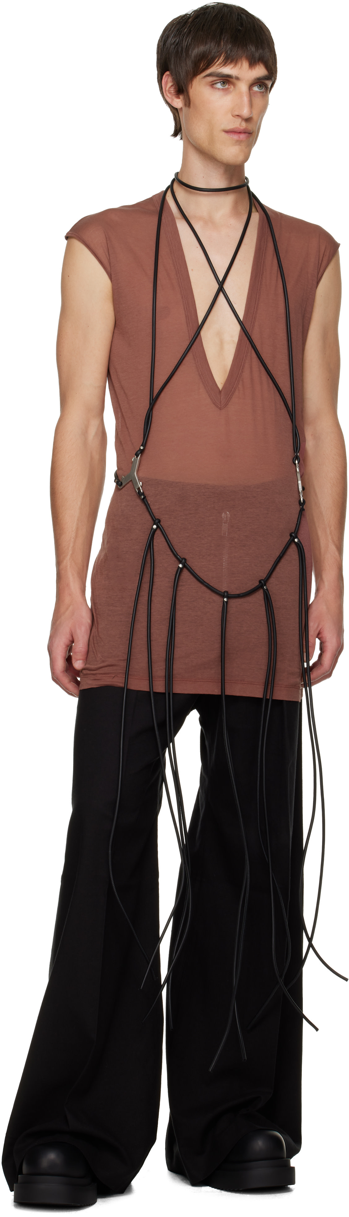 Rick Owens: Black Concordians Tailored Wide Bela Trousers | SSENSE