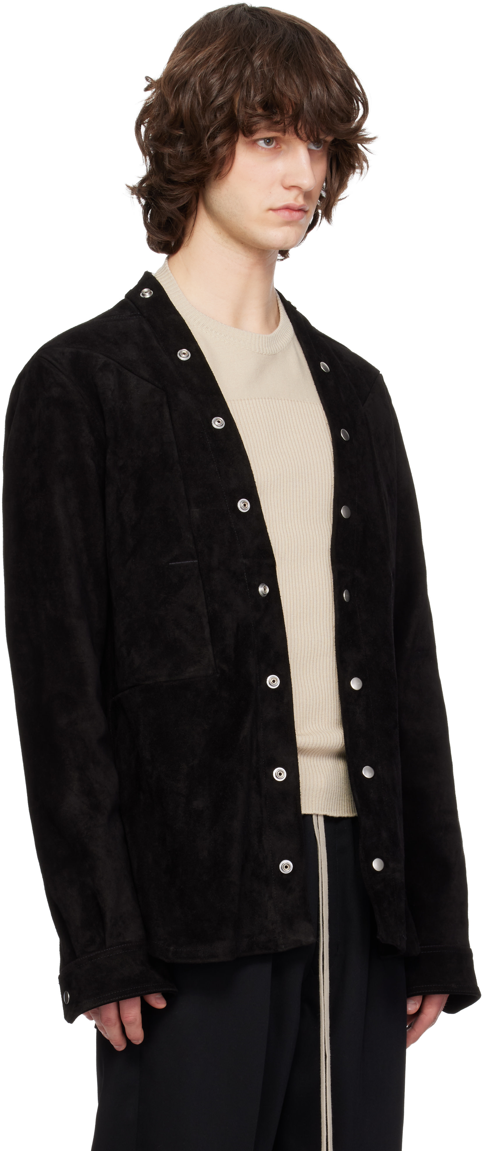 Rick Owens: ブラック Concordians Larry Fogpocket レザー オーバー