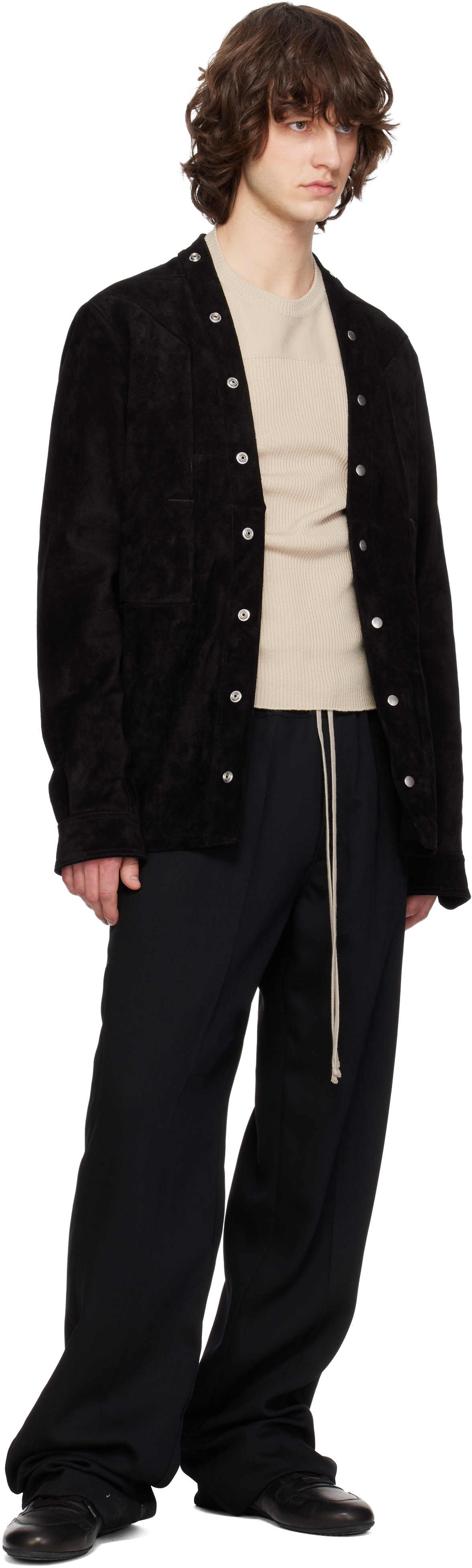 Rick Owens: ブラック Concordians Larry Fogpocket レザー オーバー